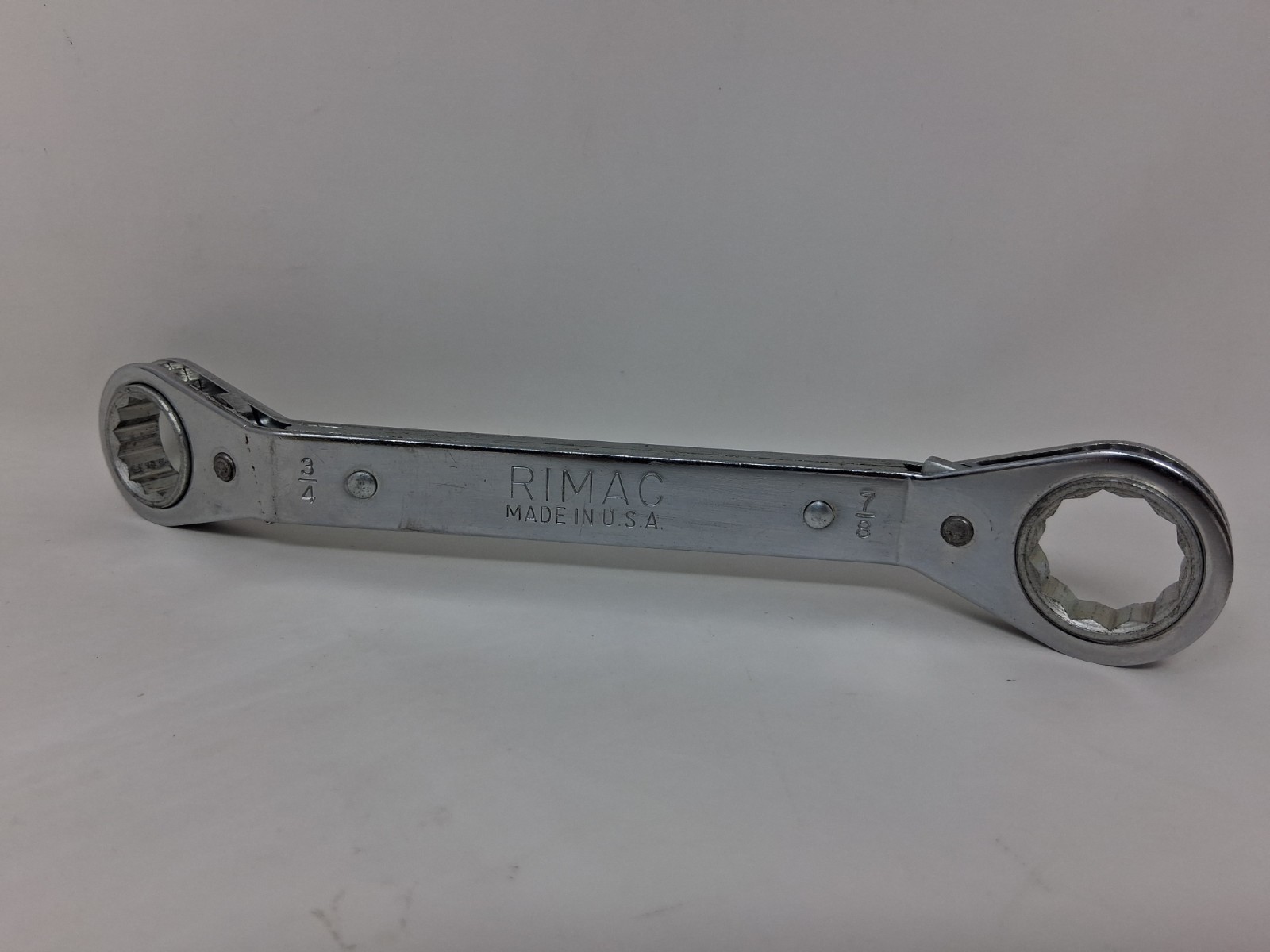 Rimac Closed End 12 Point Ratchet Wrench USA Made 3/4 7/8