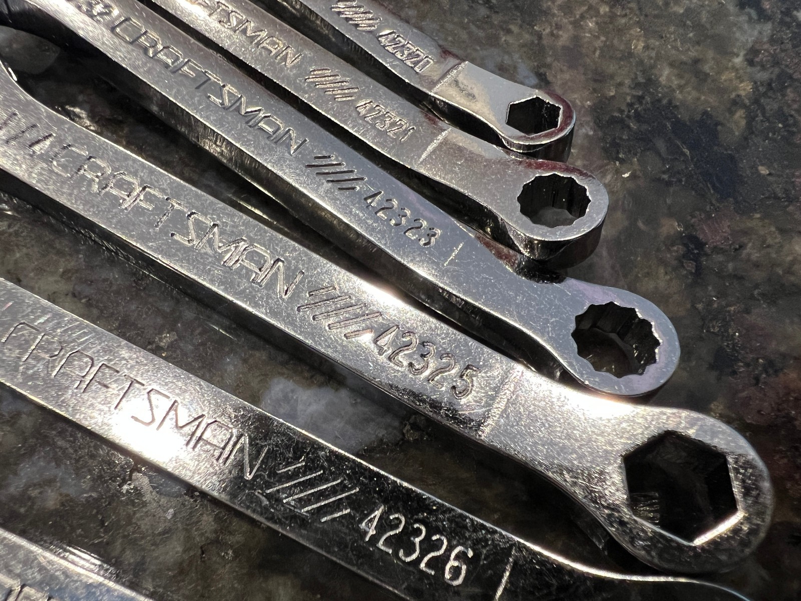 16 Pc Craftsman Stubby Midget Combo Wrench Set SAE 42320-29 Metric 42340-49