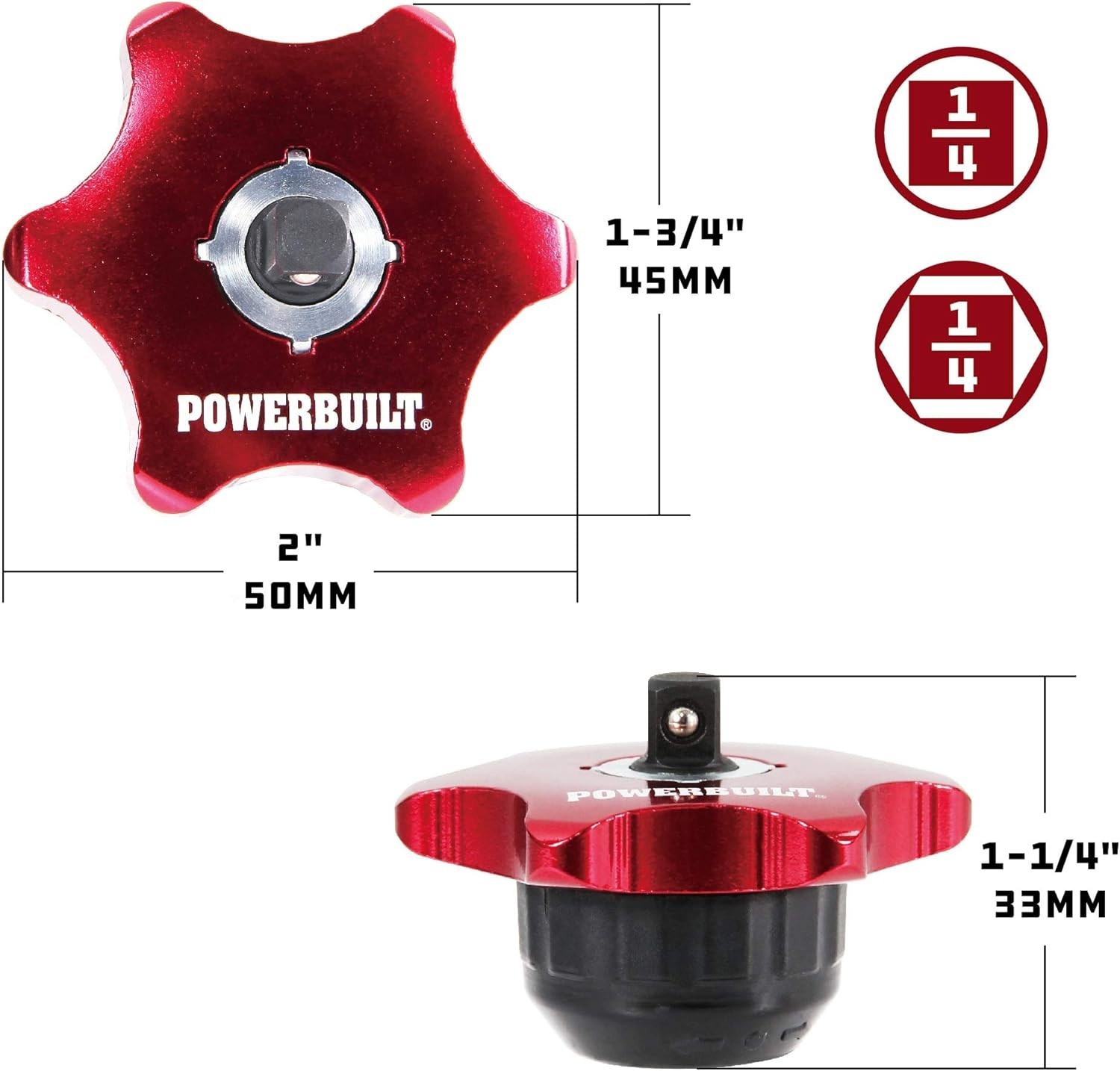 1/4-Inch Drive Finger Ratchet Dual-Sided Compact Lightweight Aluminum Reversible