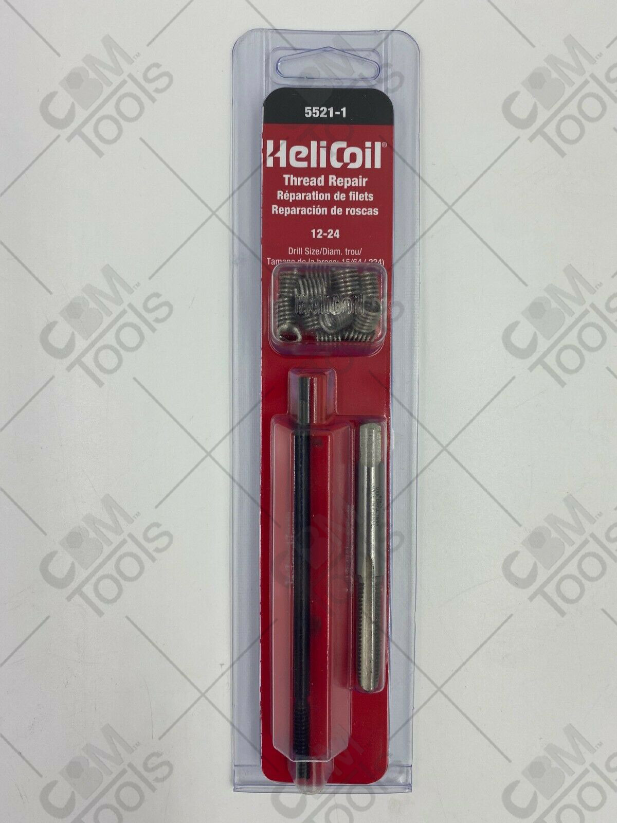 HeliCoil 55210 12-24 Inch Coarse Thread Repair Kit with 12 Inserts and Tools