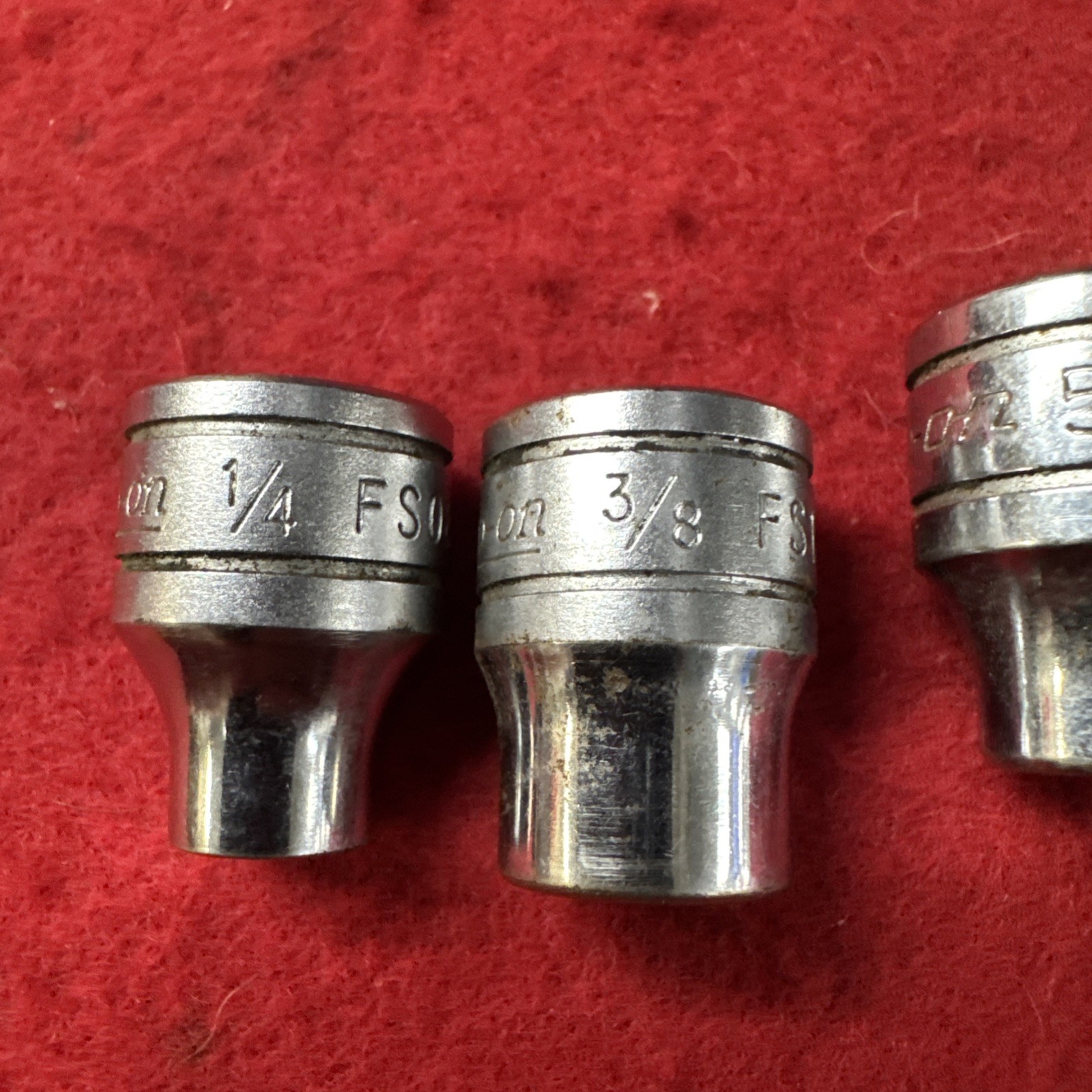 SNAP ON FS201 FS141 FS121 FS101 FS081 FS261 FS181 SET 7Pcs 6 Pt SHALLOW 3/8”