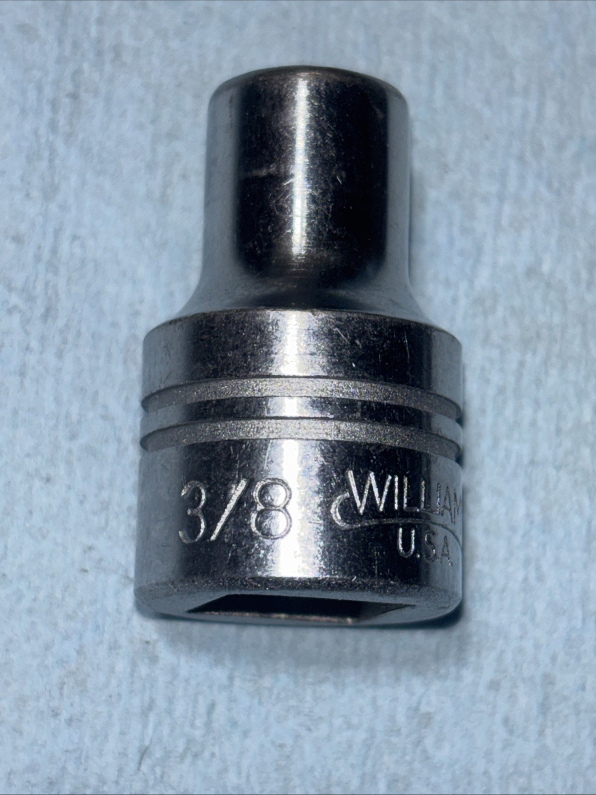 Vintage Williams 3/8″ 12 Point 1/2″ Drive Chrome Socket ST-1212 USA