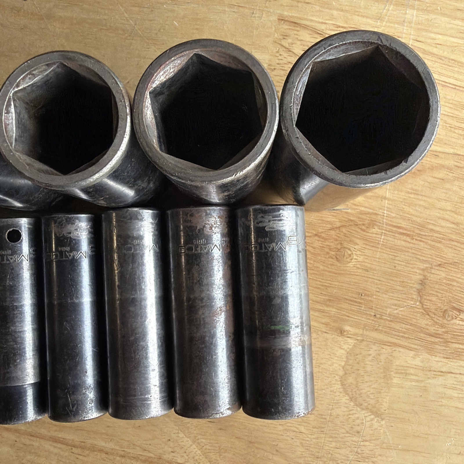 Matco Tools 13pc SAE Deep Socket Set 1/2″ Drive 6 Point 7/16″ to 1-1/4″ USA READ