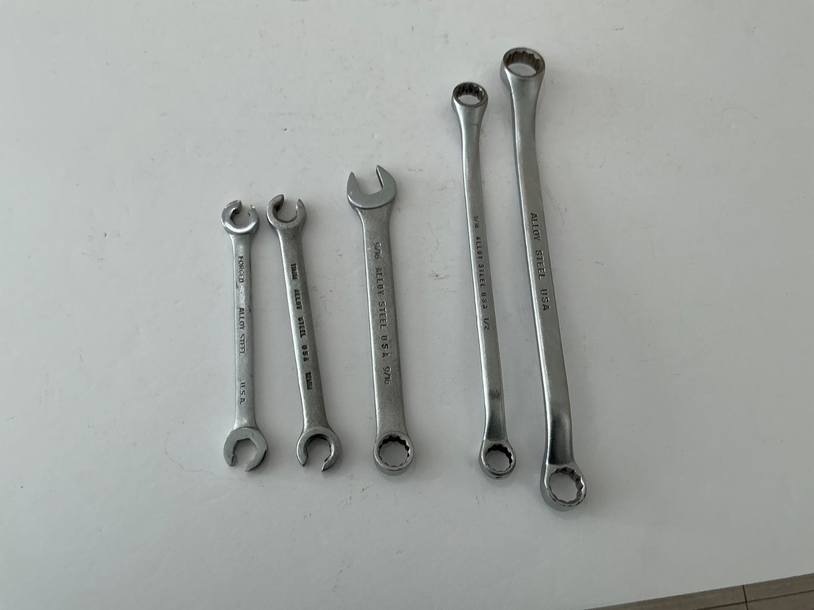 Asst Vtg Blackhawk Wrenches 5 pc all for $30 double box, flare, comb. USA made