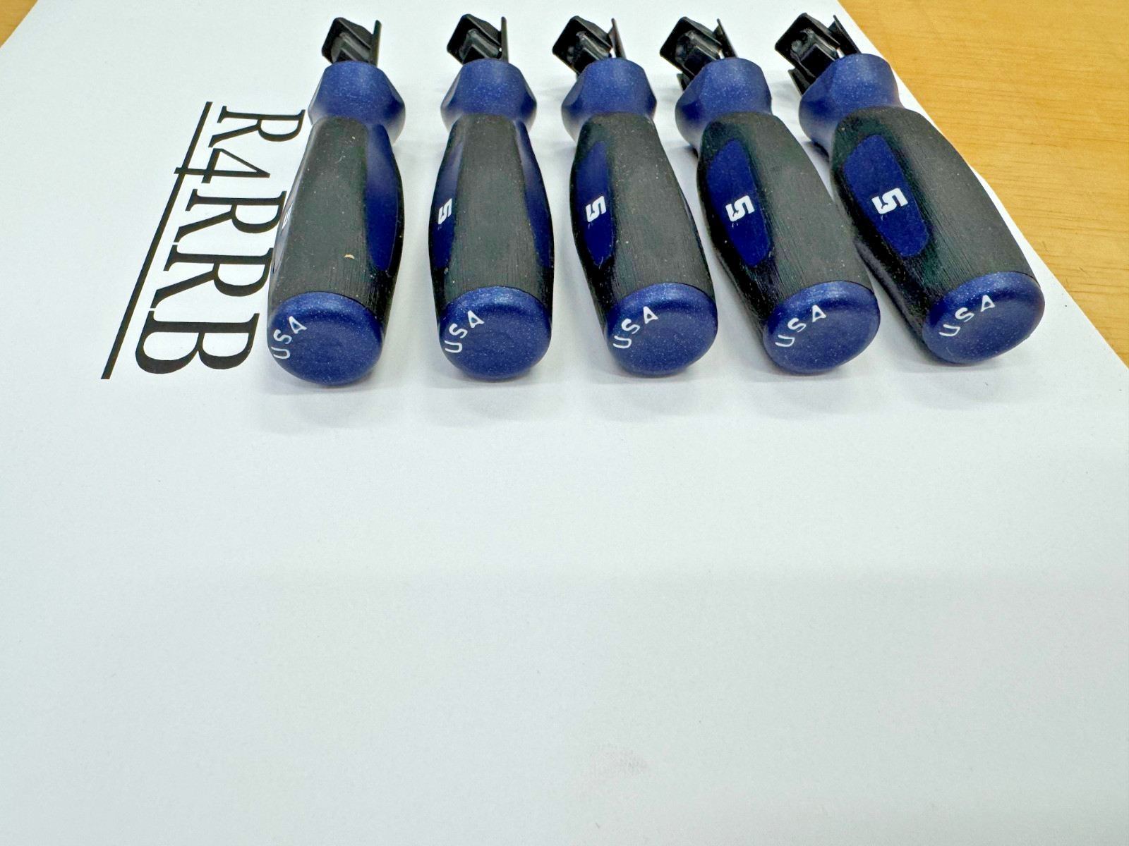 Snap-on Tools USA NEW POWER BLUE Soft Grip Feeler Gauge Holders LOT SET FB3361x5