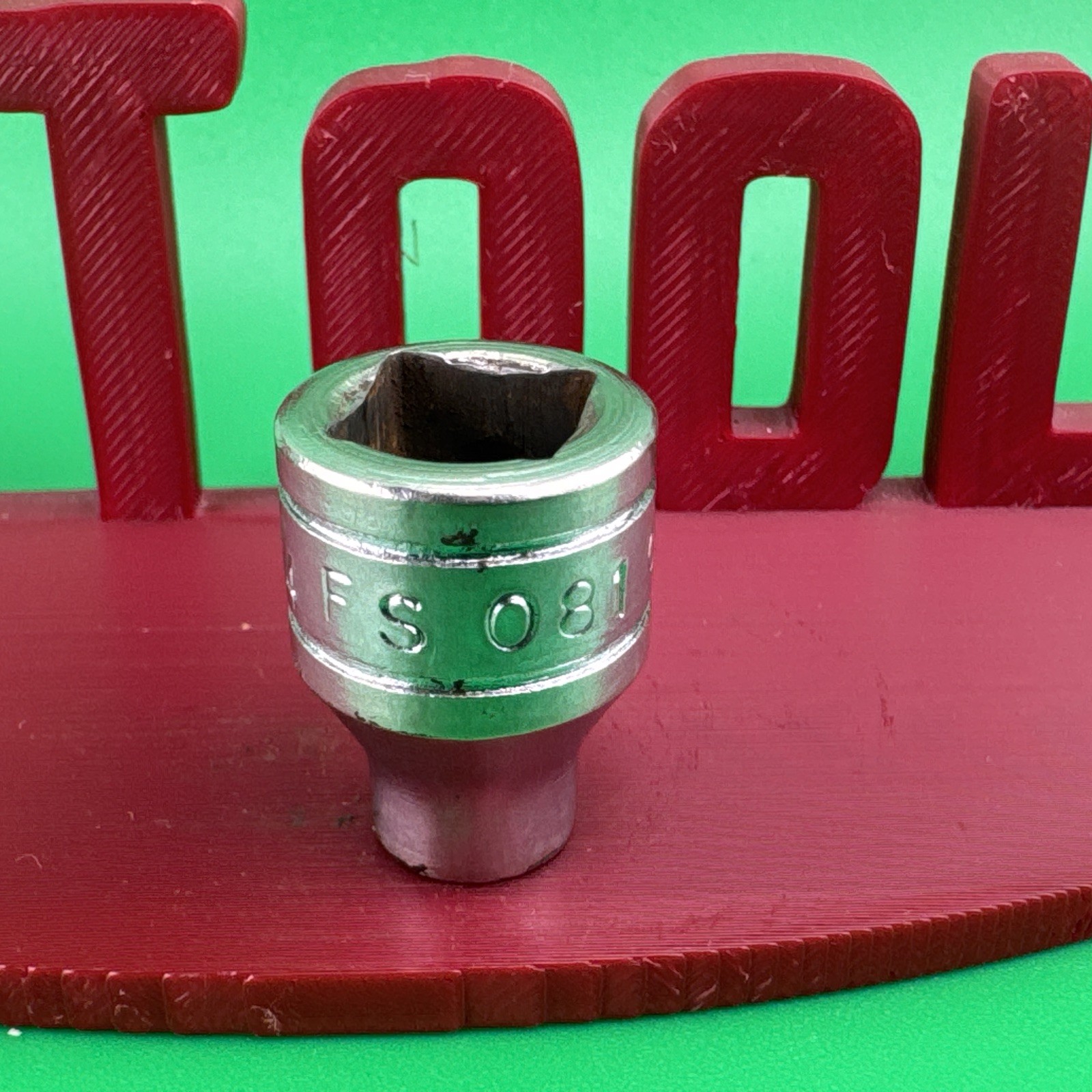 Snap On FS081 3/8″ Drive 6-Point SAE 1/4″ Shallow Chrome Socket 1