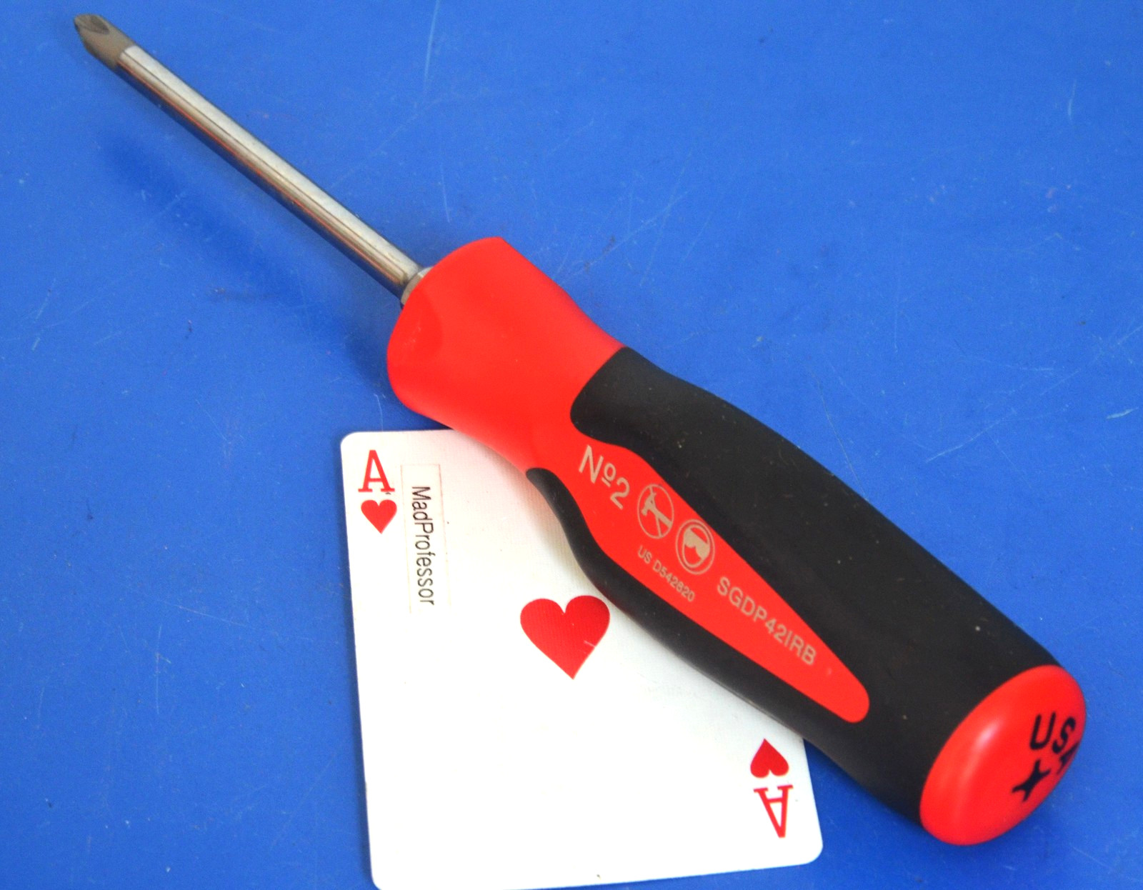 Snap-on USA #2 Phillips Head ACR Instinct Soft Grip 9″ Screwdriver SGDP42IRB NEW