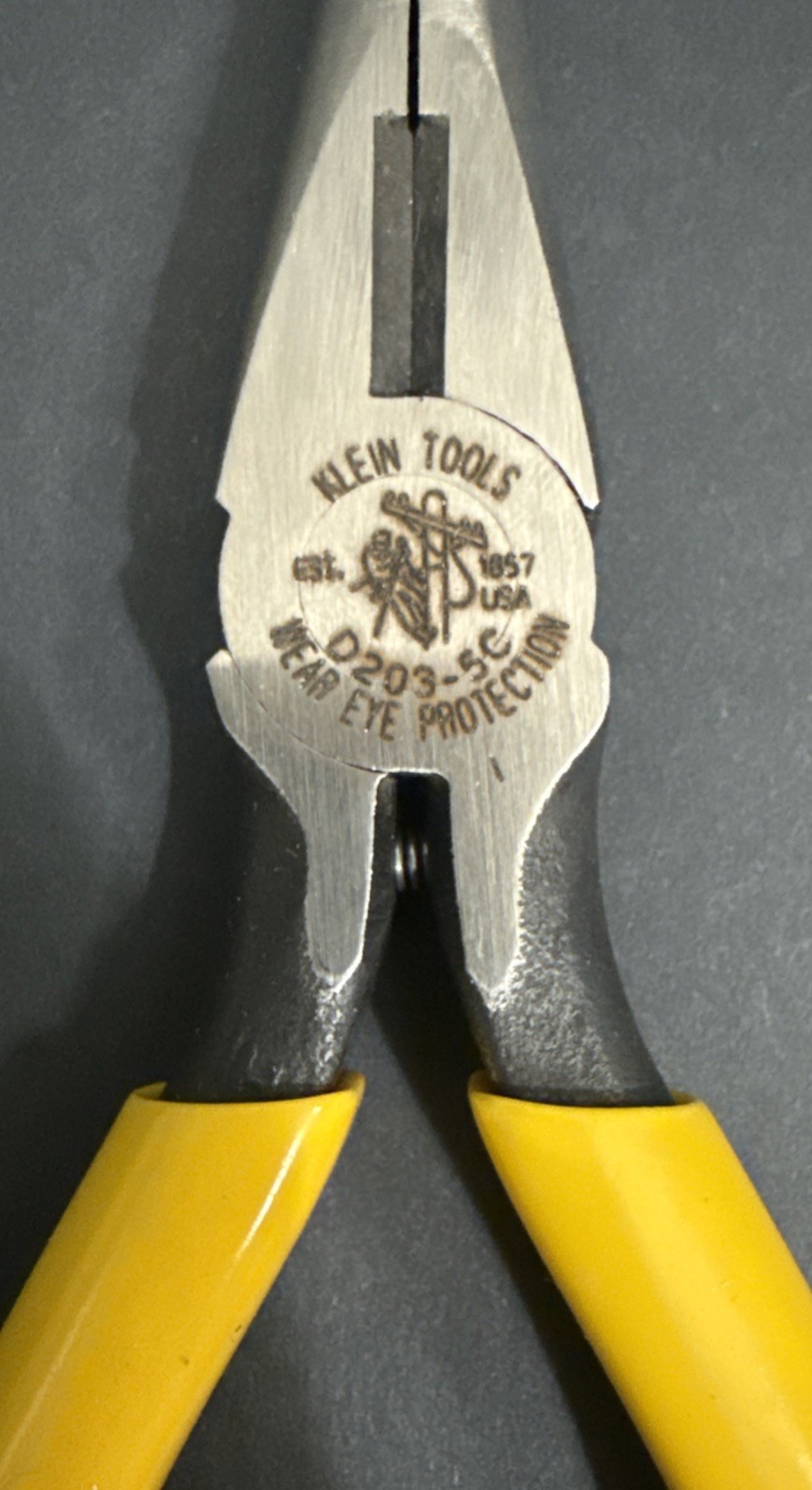NOS VINTAGE KLEIN TOOLS NEEDLE NOSE PLIERS D203-5C 5-1/2” ORIGINAL BOX NOS