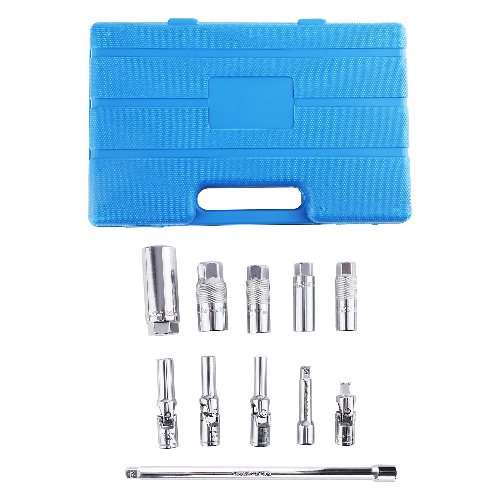 3/8″ Drive Spark Plug Socket Set 14 16 21mm Glow Plug 8-10 12mm Oxygen Sensor