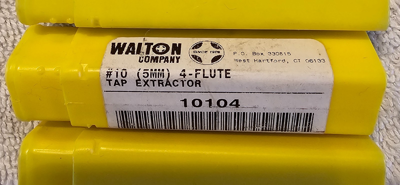 LOT OF 5 WALTON TAP EXTRACTORS #4(3mm), #6(3.4mm), #8(4mm), #10(5mm), 1/4”(6mm)
