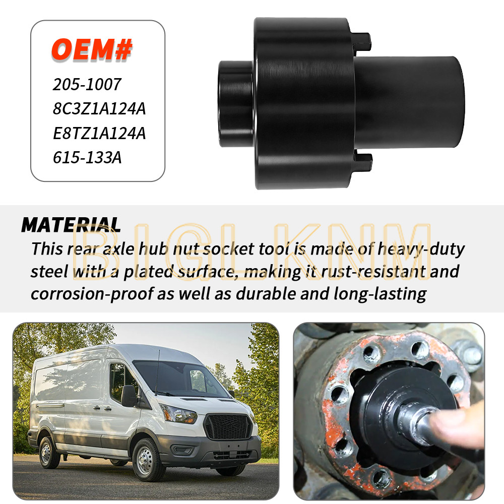 Rear Axle Hub Nut Socket Tool For Ford Transit 150 250 350 Vehicles 2015-2024