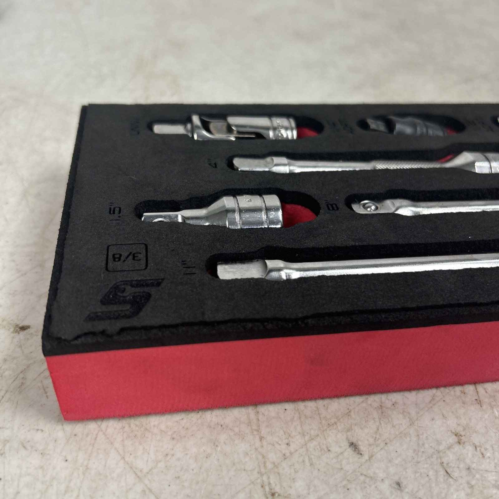 Snap On FM209EX01B Swivel Head Extension Set 9 Piece in Foam Set Complete NICE