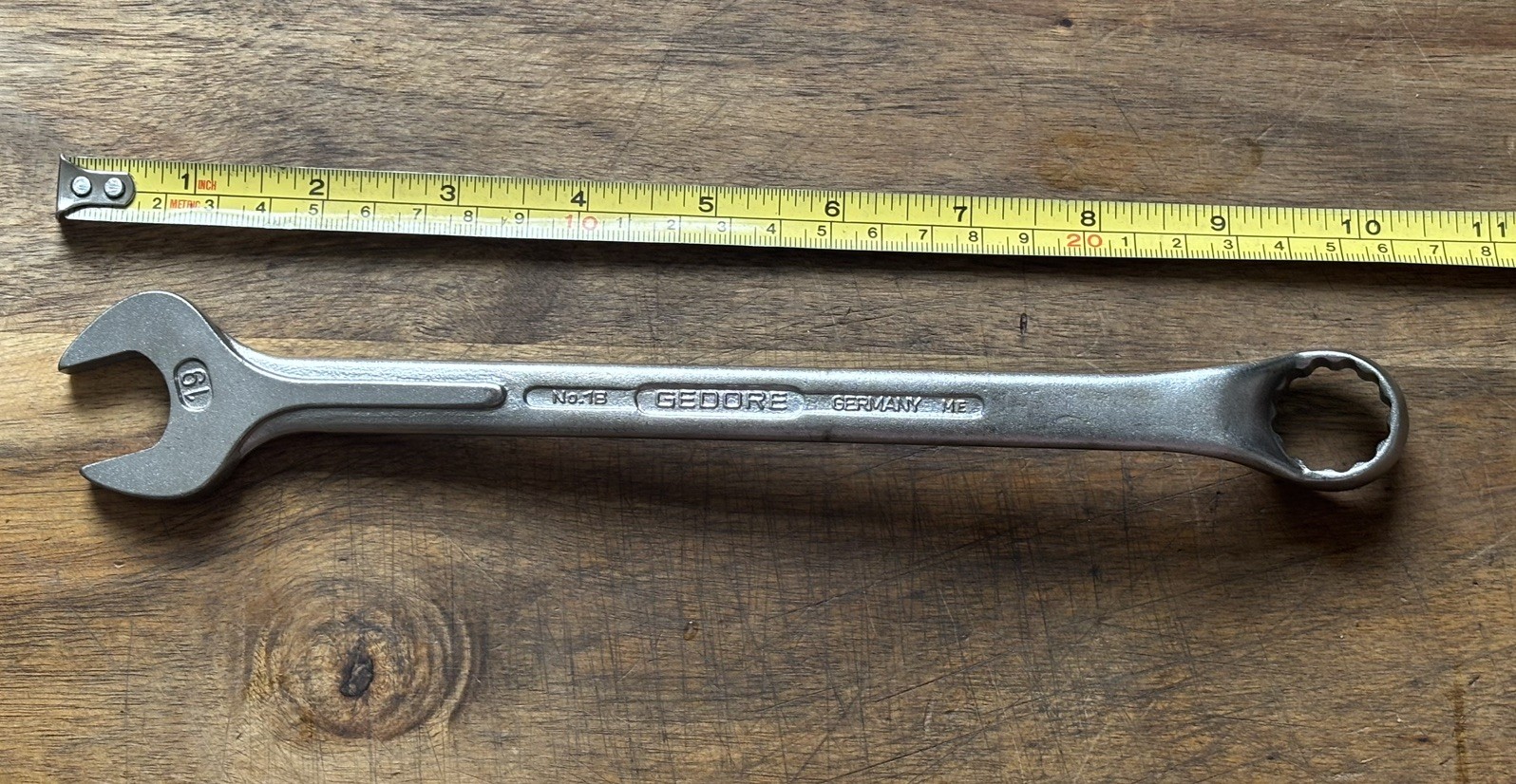 GEDORE No1B – 19mm metric – Cranked Combination Spanner . High Quality German