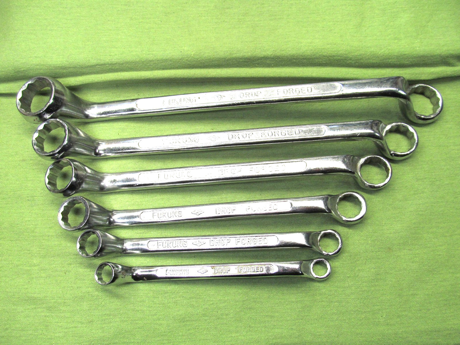 Older China Made 6pc SAE Deep Offset Box End Wrench Set – 3/8″-1″ – Fukung Brand