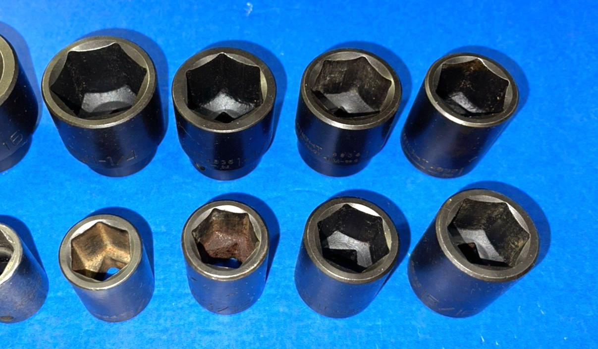 WRIGHT TOOLS 16 PIECE 1/2 DRIVE SAE. SHORT IMPACT SOCKET SET 7/16 TO 1-1/2