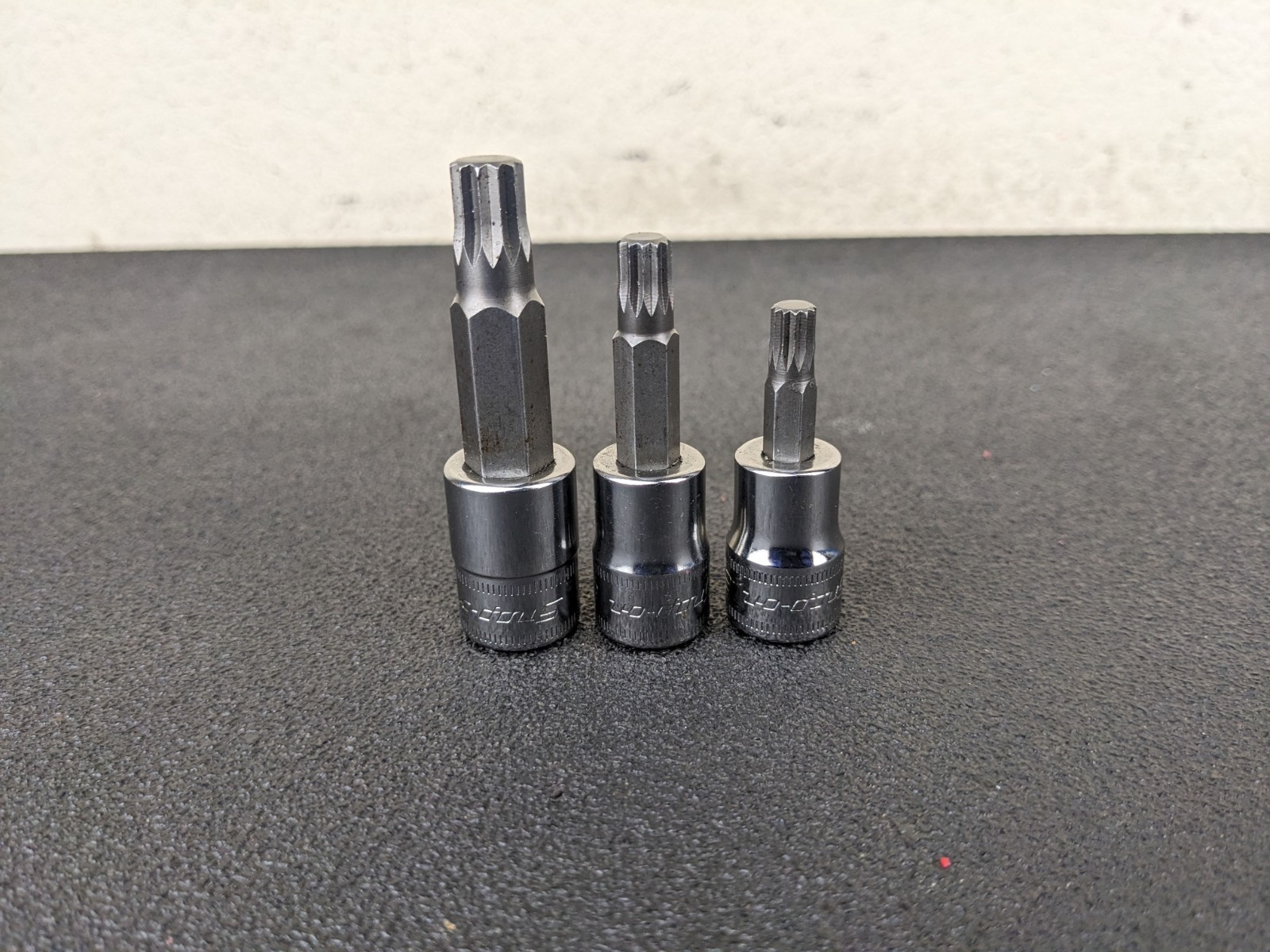 #bp504 Snap-on USA 3/8″ Drive 3pc Metric Triple Square Socket Set FTSM6E,8E,10E