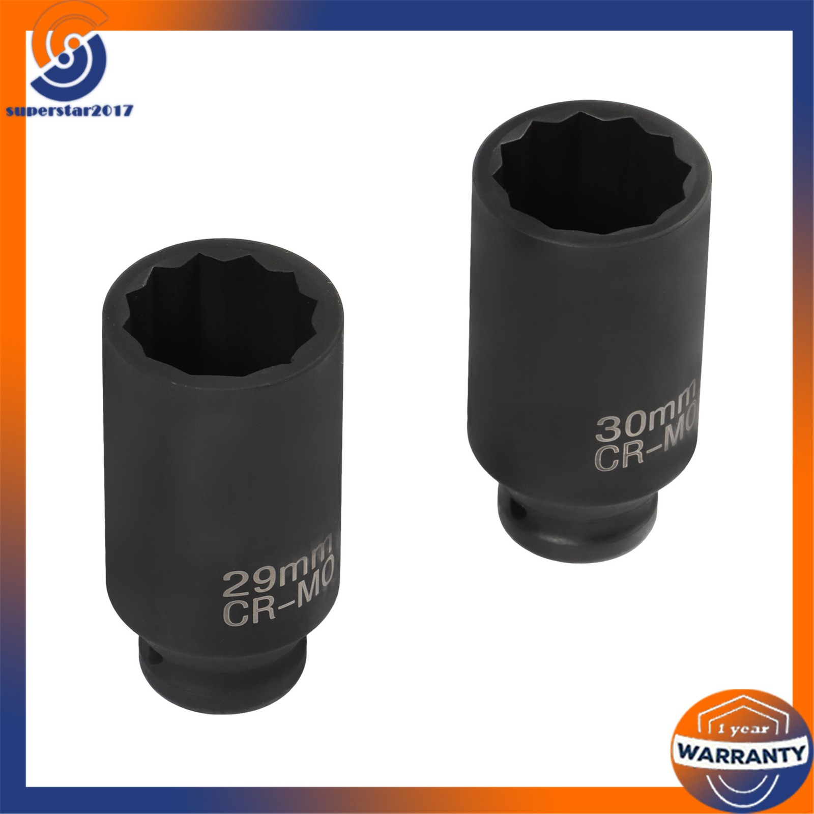 12 Point 8Pc Axle Nut Socket Set 1/2″ Drive For Toyota BMW Mercedes-Benz 29-39mm