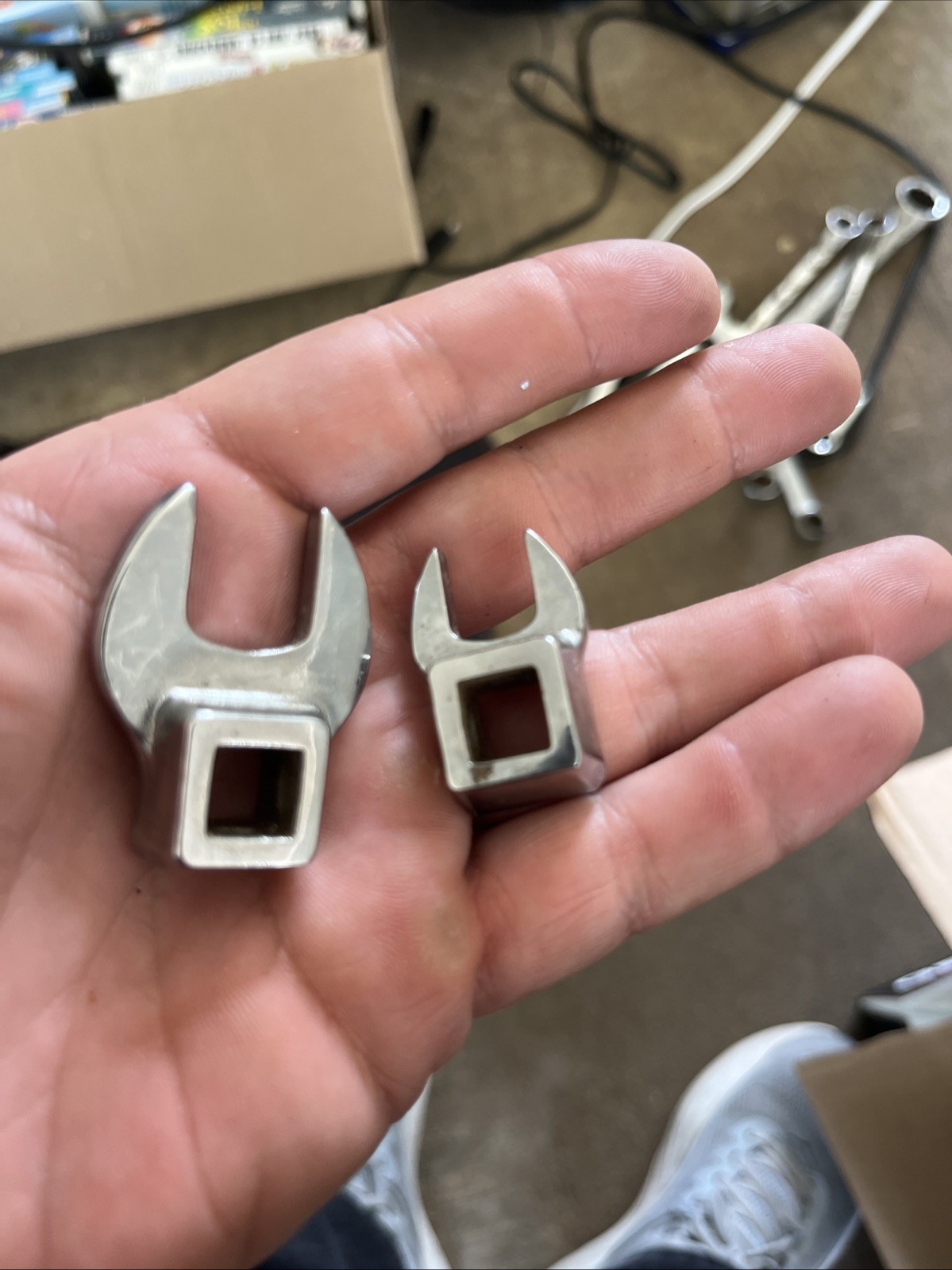 Snap-On 2 Piece 7/16 Drive 9/16 Metric Crowfoot Wrench Set