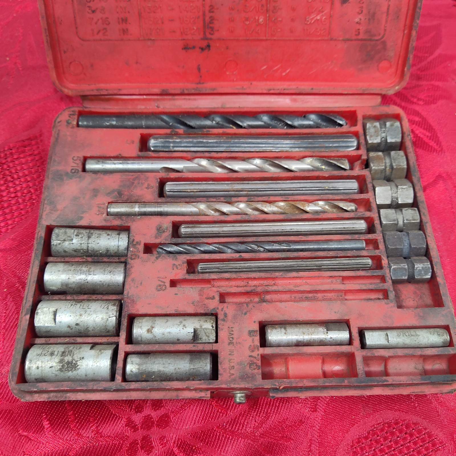 Vintage Blue-Point (Snap-On Corporation) Complete Screw Extractor Set No. 1020