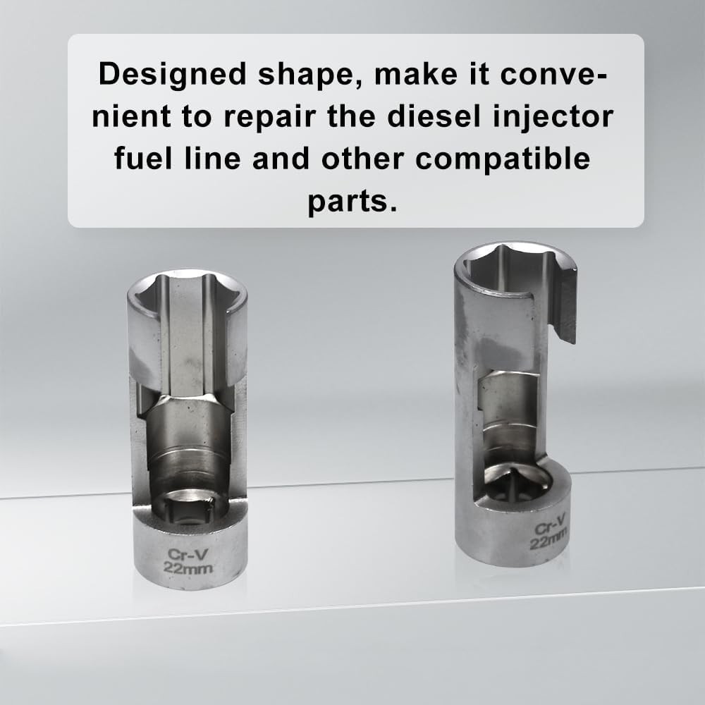 3/8″ 1/2″ Diesel Injector Fuel Line Socket Wrench Set 10-22mm for Thermo Switche