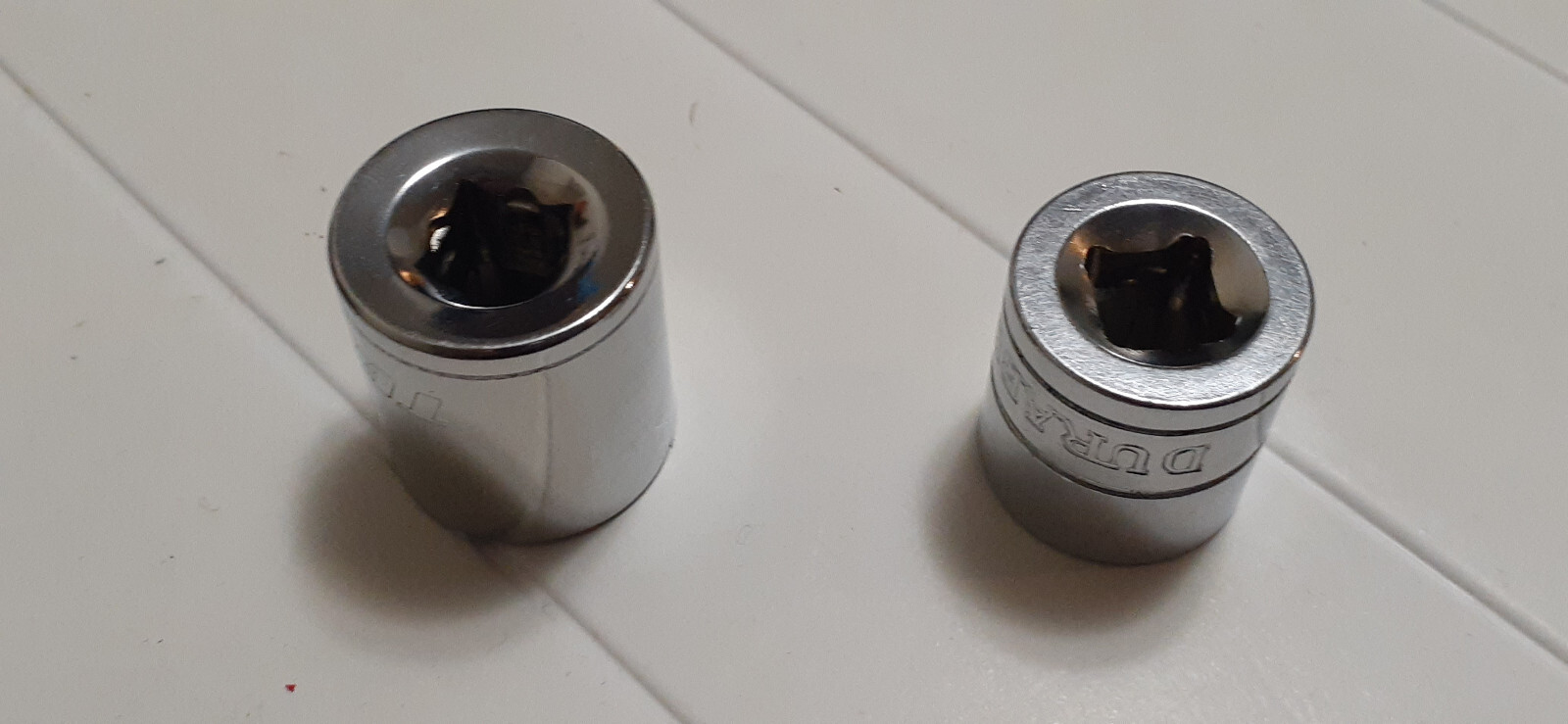 2x Durabuilt 11/16” & TEQ PRO 3/4» 3/8» Drive 12 Point Shallow Socket SAE