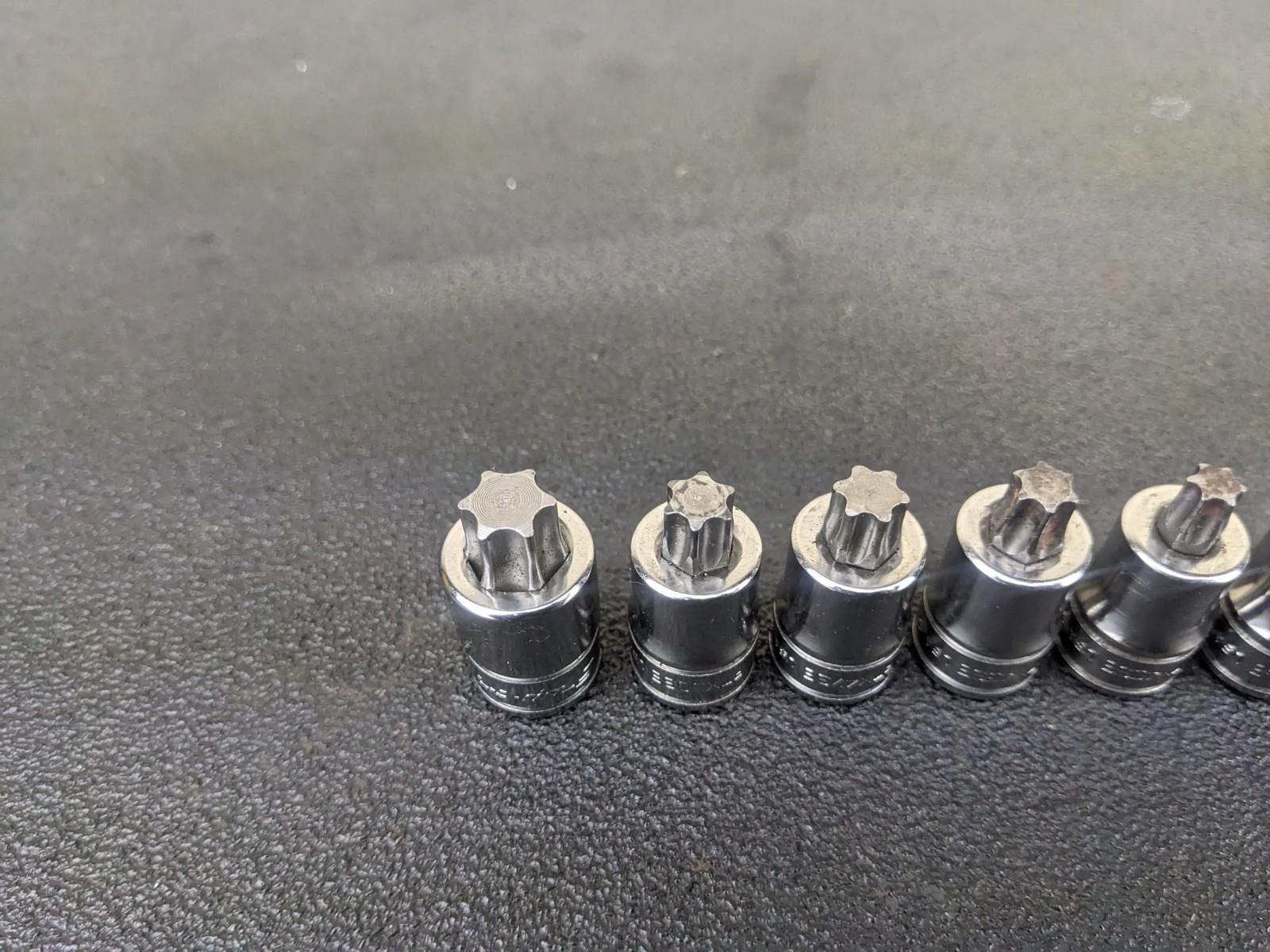 #bp502 Snap On 7pc 3/8″ Drive Stubby Torx Socket Driver Set T27-T55 207EFTXYSE