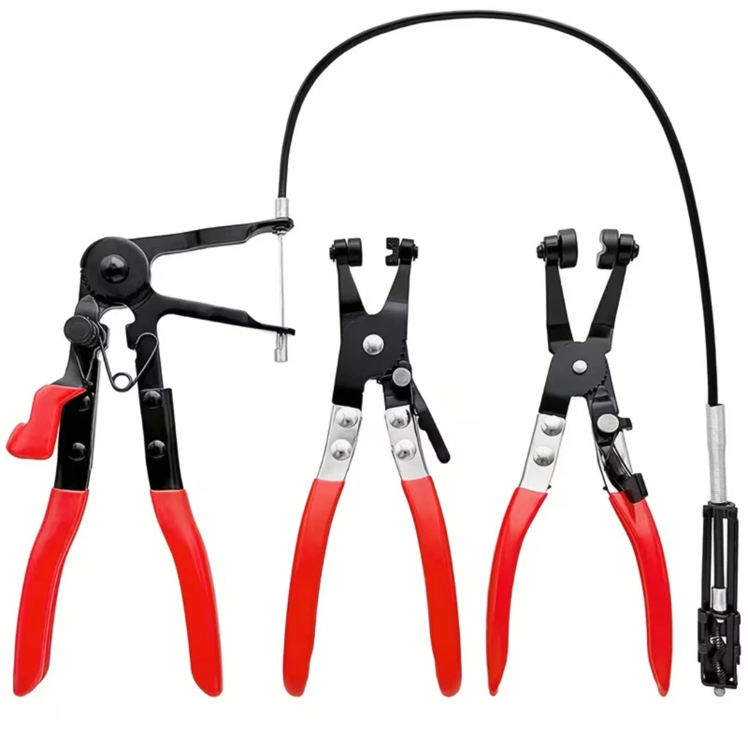 3-piece hose clamp pliers, disassembly kit with long steel wire spring hose clam