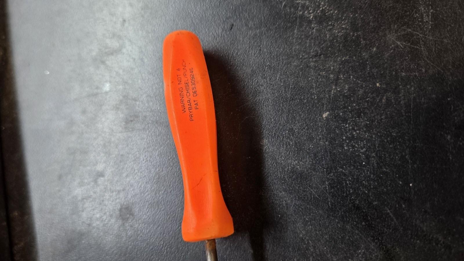 Snap-on Tools 3ASH90A 5.5″ Straight Pick Awl Orange Hard Handle USA And Pouch