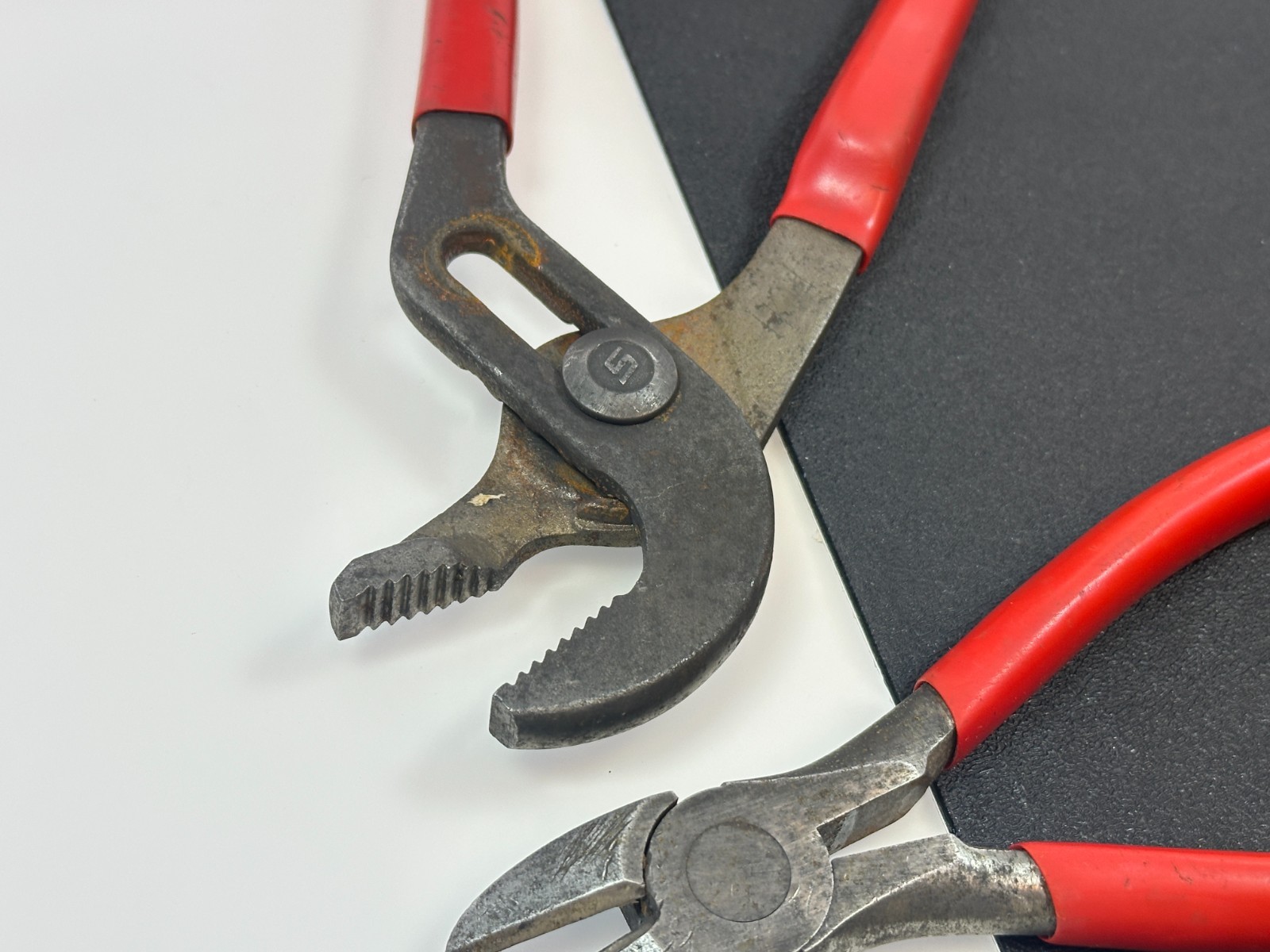 🇺🇸 Snap-On Tools USA 2pc Pliers Set Lot 91CP Slip-Joint 87ACP Diagonal Cutter