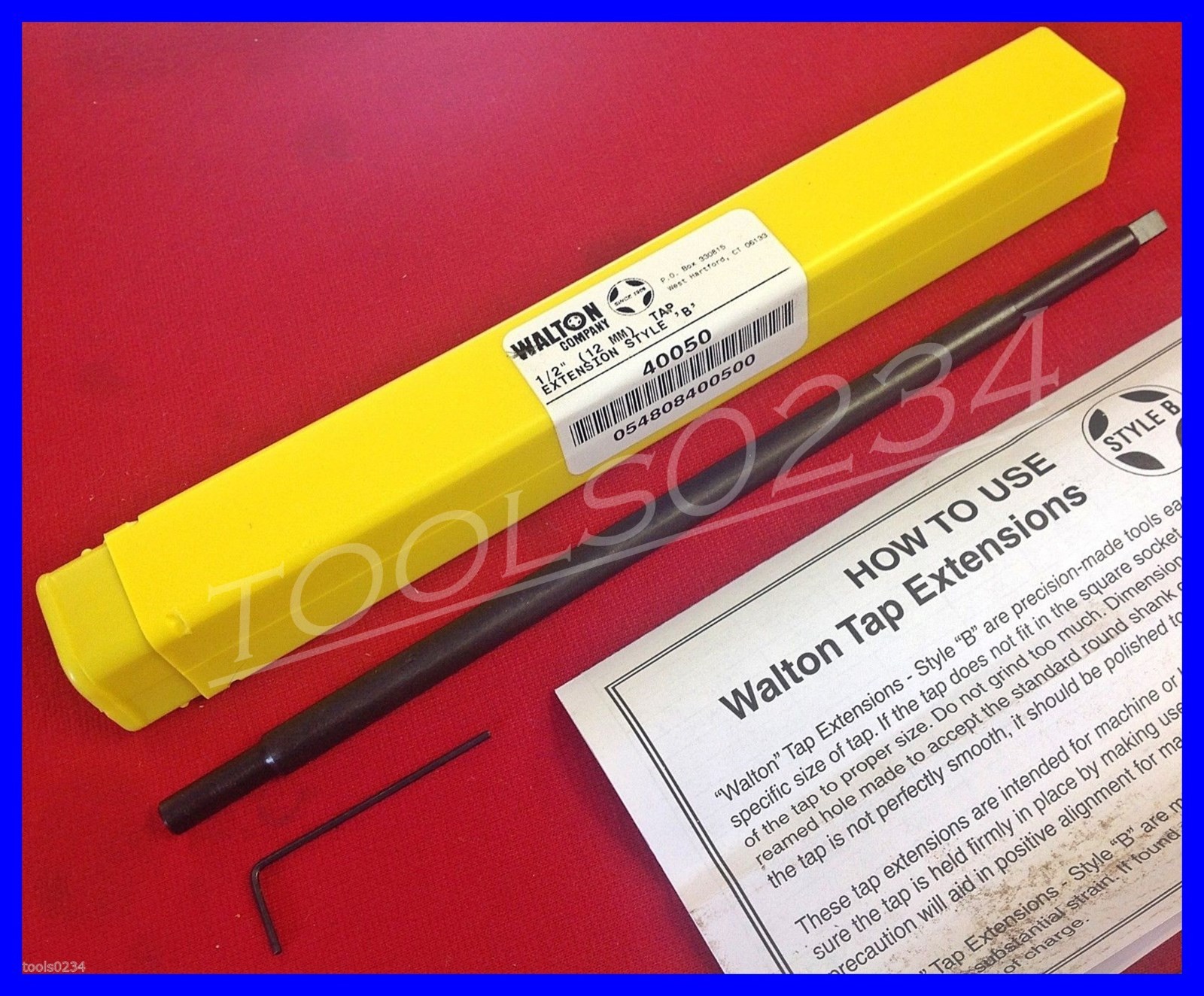 1/2″ 12mm Tap Extension Walton 40050 Machine & Hand Style B