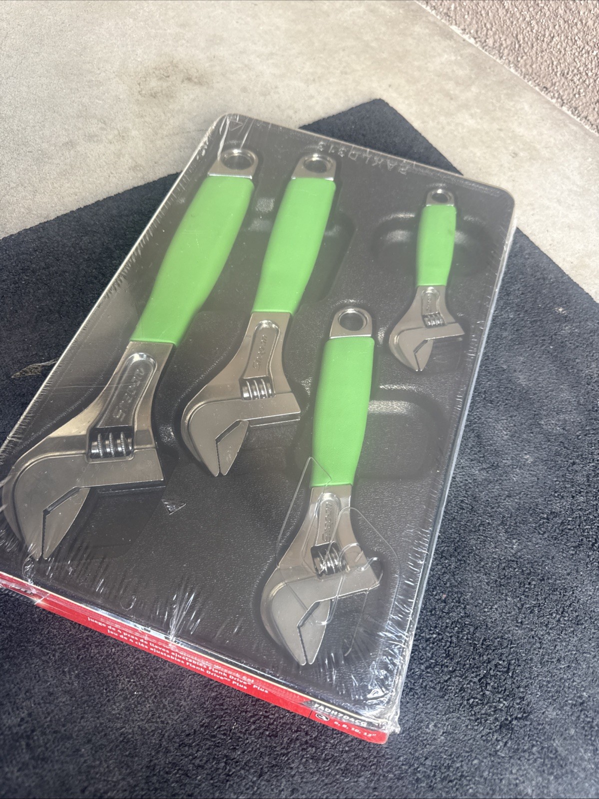 For SNAP ON FADH704C G GREEN 6″ 8″ 10″ 12″ Flank Dr Plus Adjustable Wrench Set