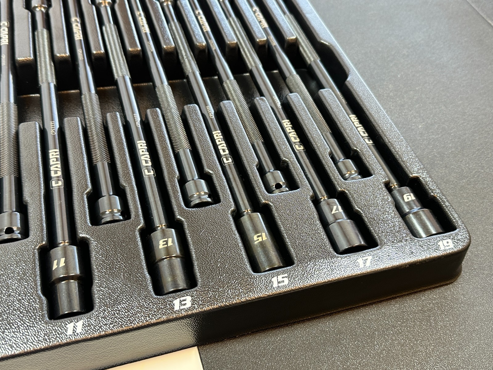 NEW Capri 3/8″ Drive METRIC Pinless Universal Long Extension Impact Socket Set