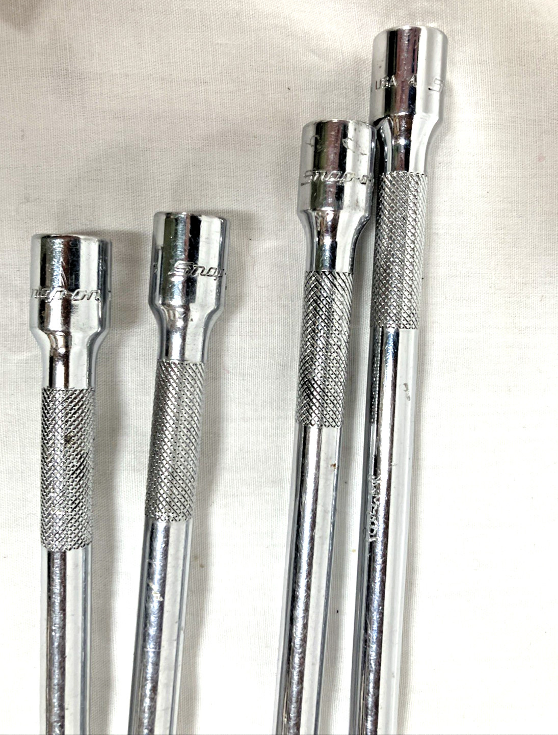 Snap On 1/4” Dr. Knurled Extension 5 Pcs Total 1” 4” 6” 10” 14”