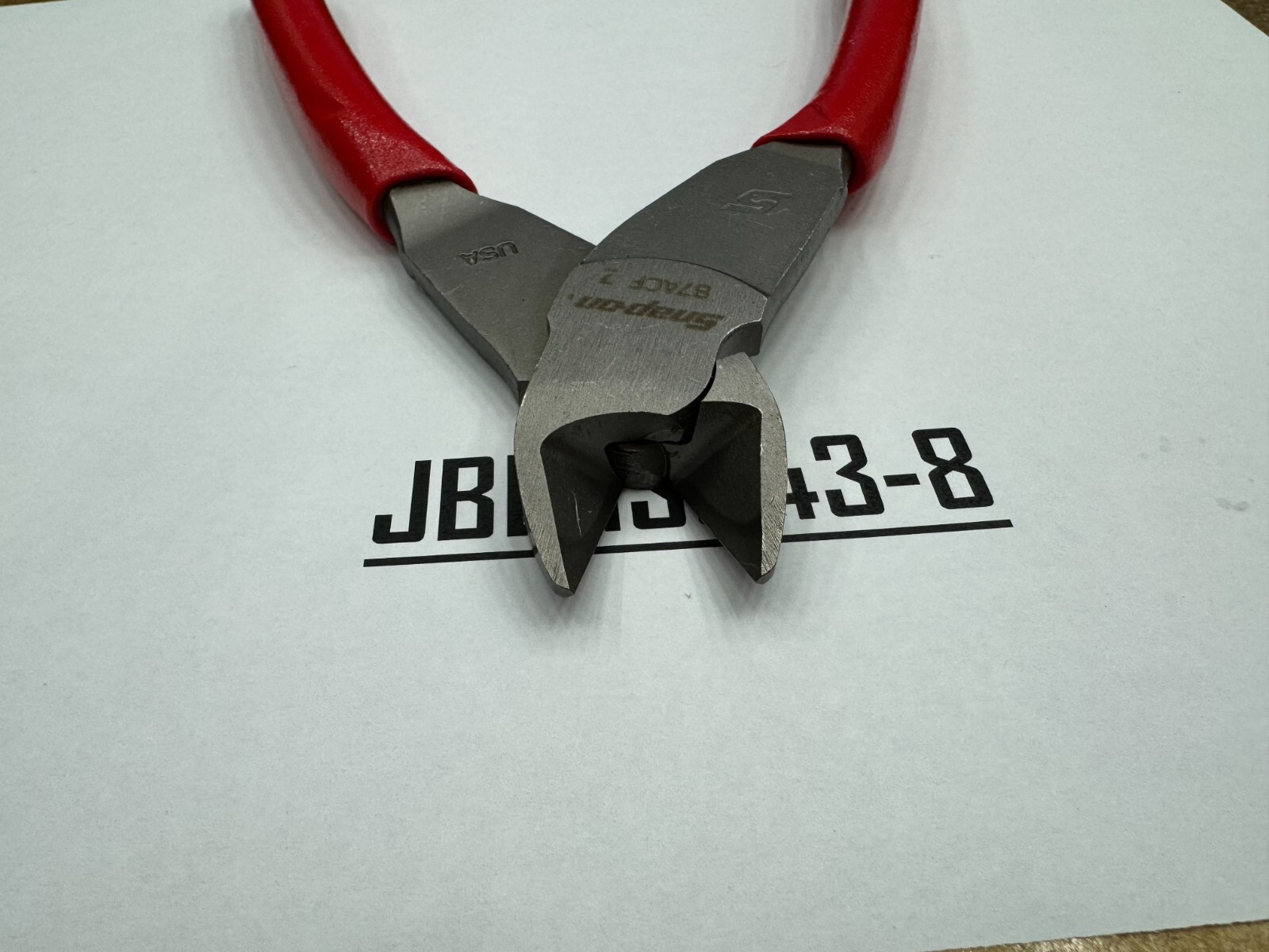 Snap-on Tools USA NEW RED Soft Grip 7″ Diagonal Cutter Pliers 87ACF