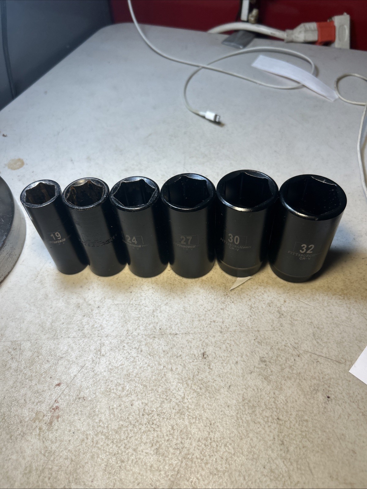 Pittsburgh Pro CR-V – Lot Of 6 Deep Impact Large Metric Sockets, 1/2″ drive