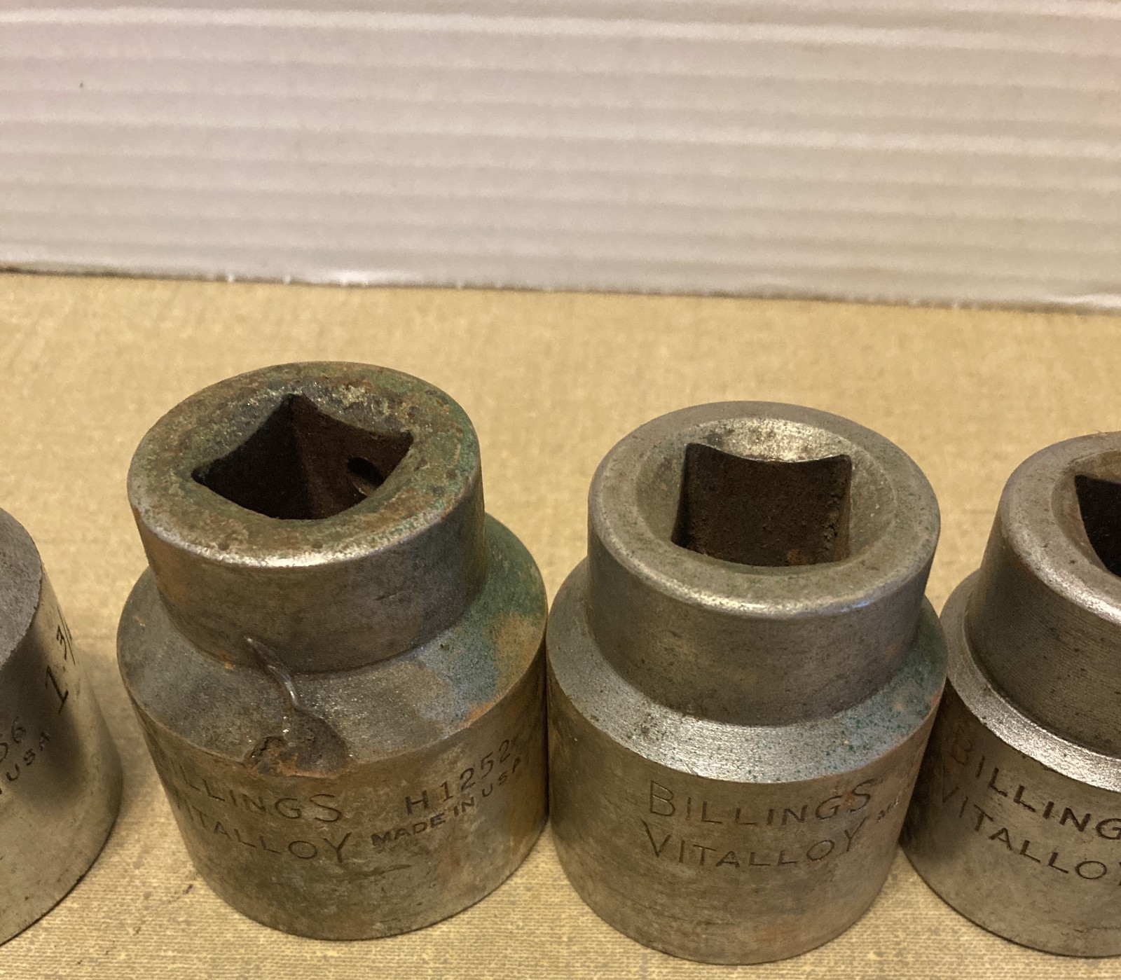 Vintage Billings Vitalloy 3/4″ Drive 10 Piece Socket Set w/Extension