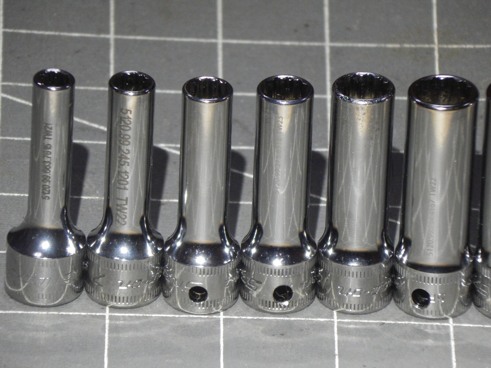 READ Snap On 14Pc Metric 3/8″ Drive Deep Socket Set 6MM 19MM SFM SFM6 12Pt Dr