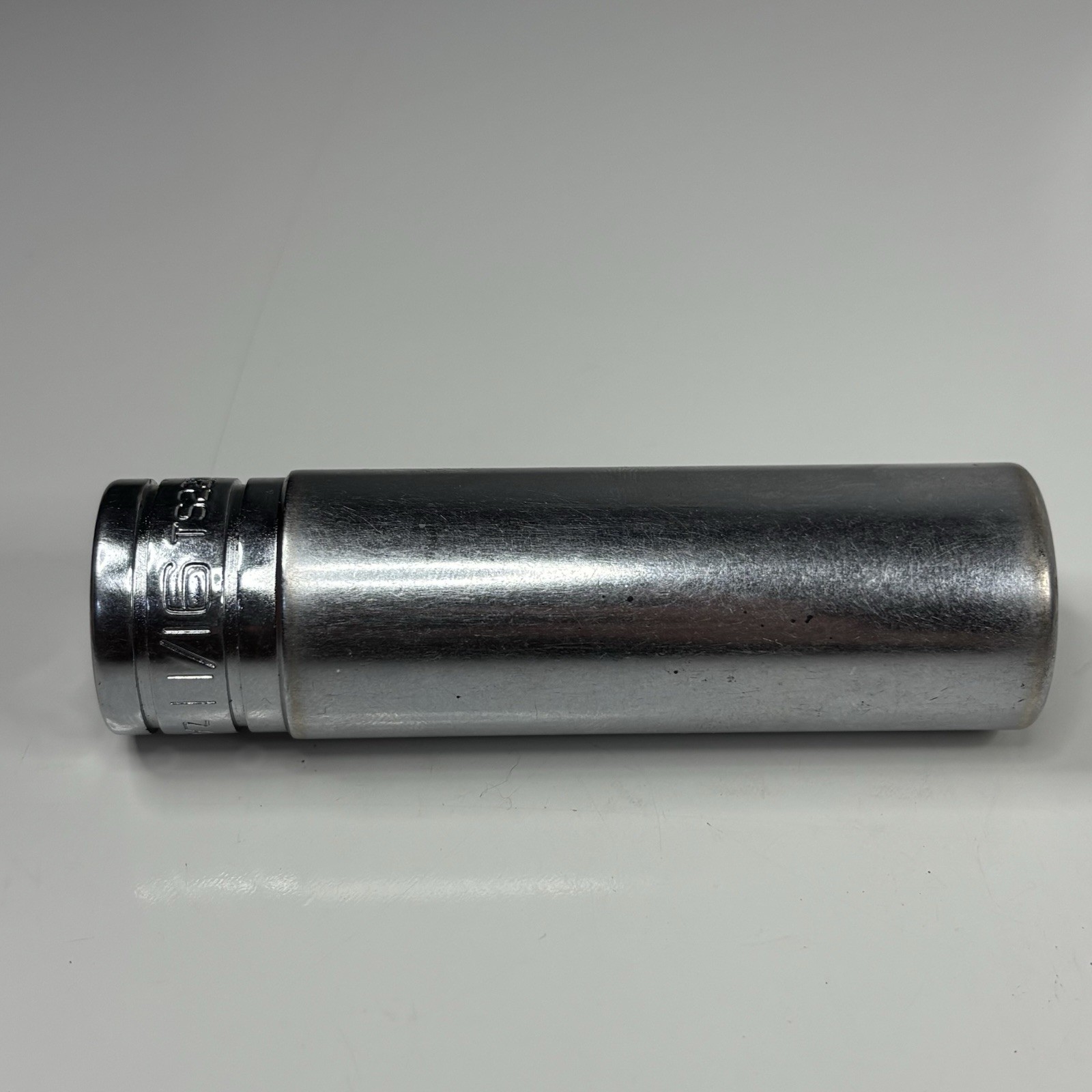 Snap On Tools TS221 1/2 Dr 6Pt SAE 11/16 Flank Dr Deep Chrome Socket USA 1994