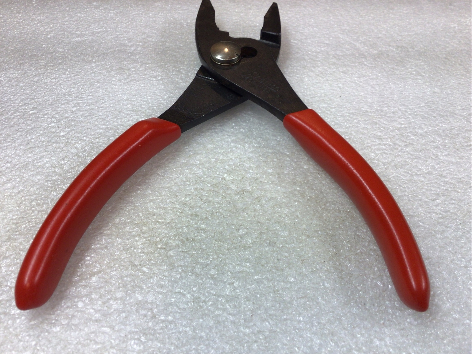 Snap On#46CP – 6-1/2”,Long, Red Soft Griped, Slip Joint Pliers/Cutters-USA-NICE-