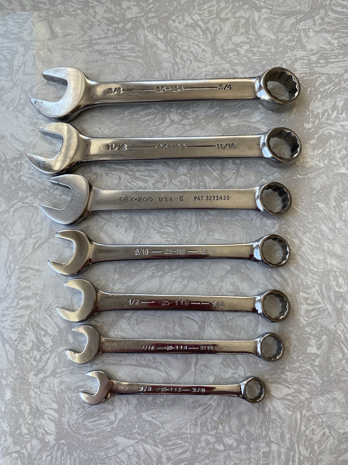 Armstrong 7-piece SAE Short Combination Wrench Set Armaloy 25 – USA