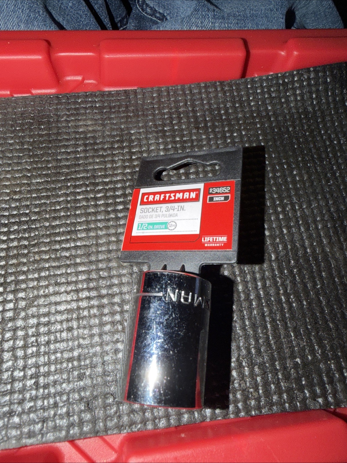 $12 Socket Sears Craftsman 3/4 socket 1/2 drive NOS Import 12 Point 34652