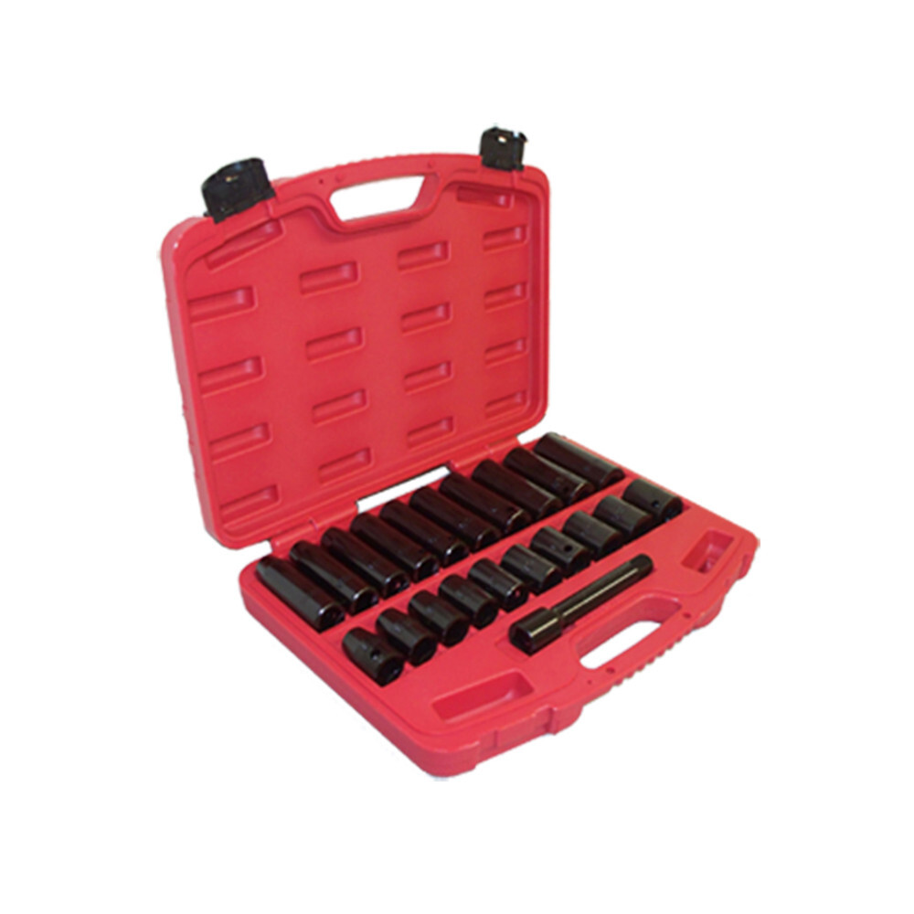 1/2″ Drive Impact Socket 22 PC Set Shallow & Deep Metric 11mm to 24mm