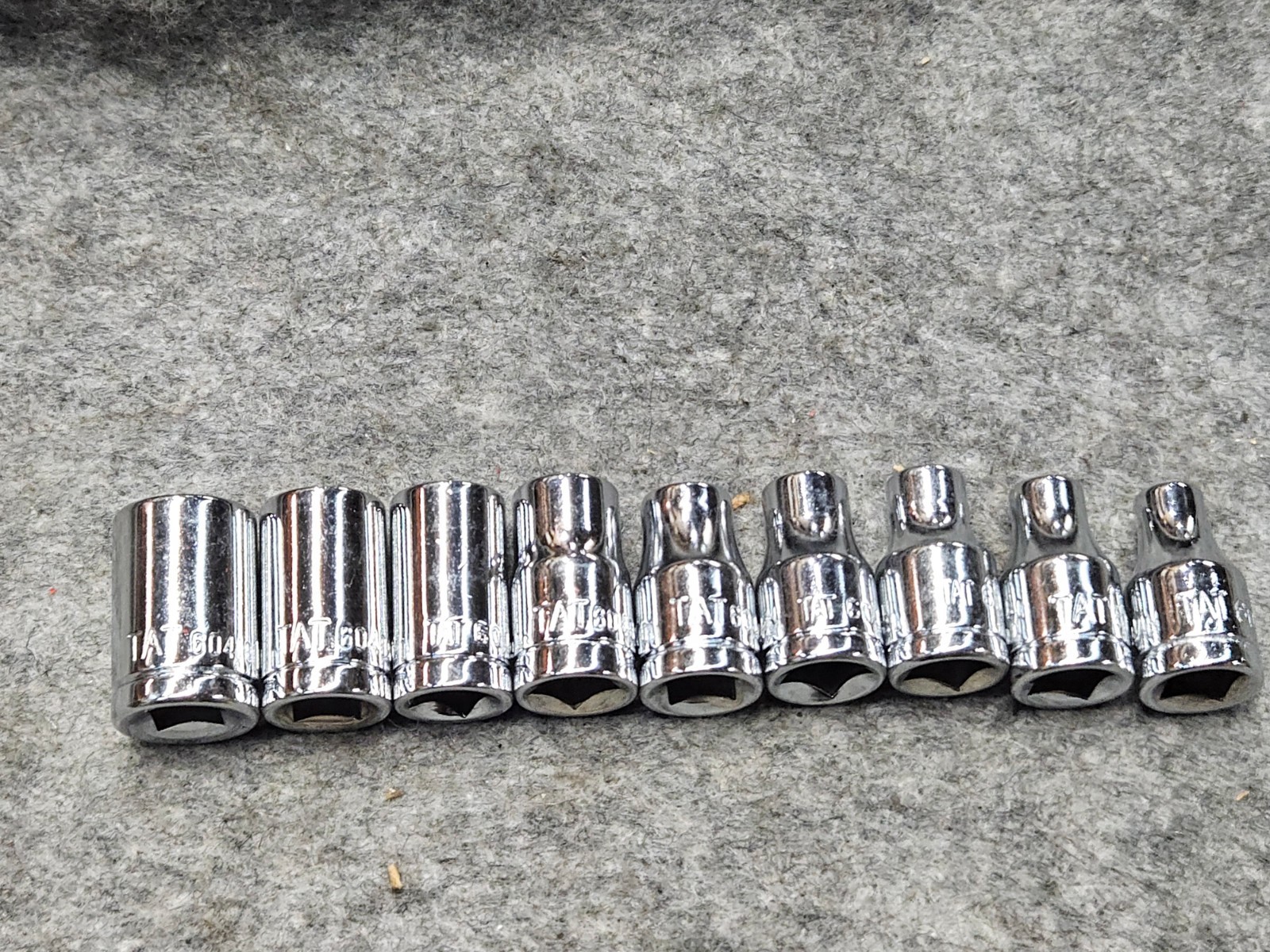TAT Tools 1/4 Drive 6 Point Metric Socket Set 4.0mm-10mm 9 Piece «Off the shelf»