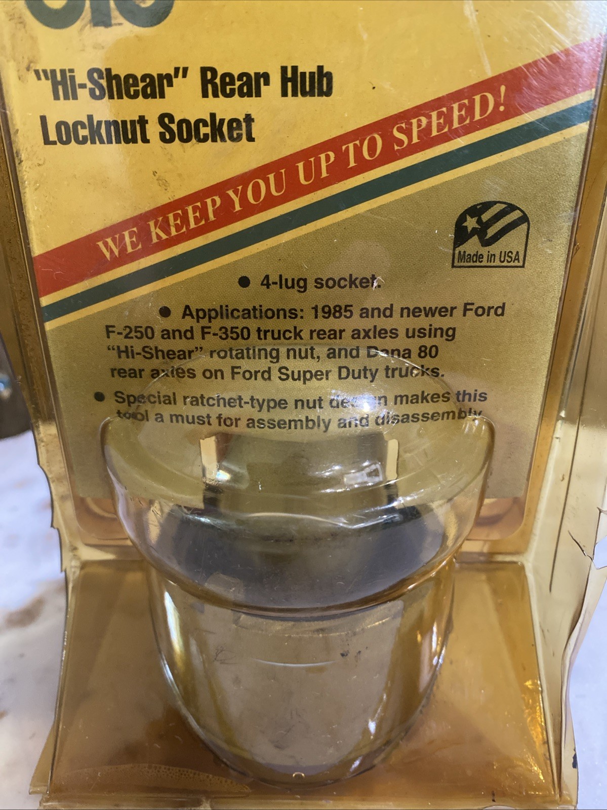 OTC 4-lug Socket Hi-shear Rear Hub Locknut Socket. No. 7269