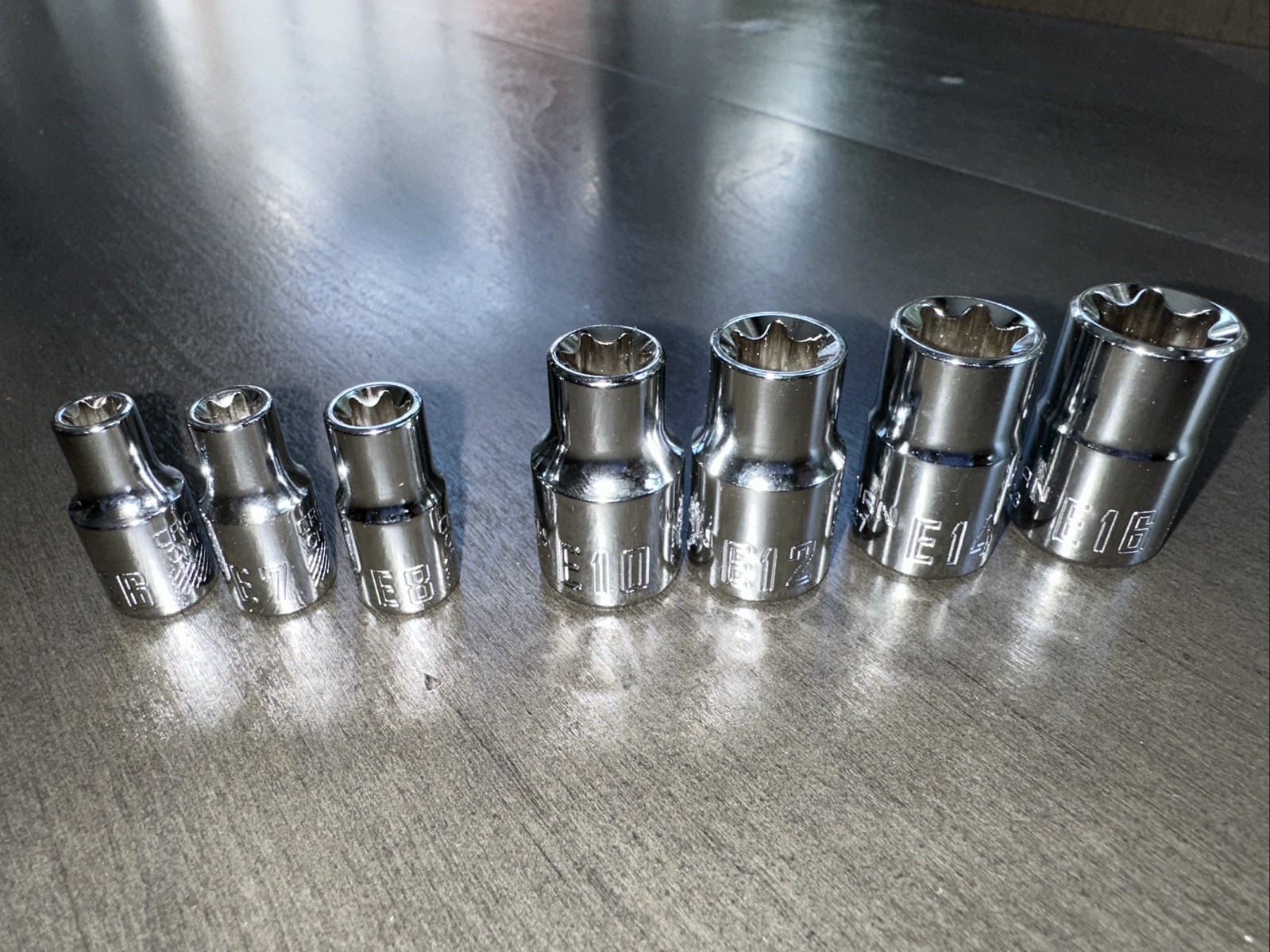 NEW CRAFTSMAN TOOLS 7pc 1/4 3/8 Drive ETorx Female Torx Socket Set 6-16. 513
