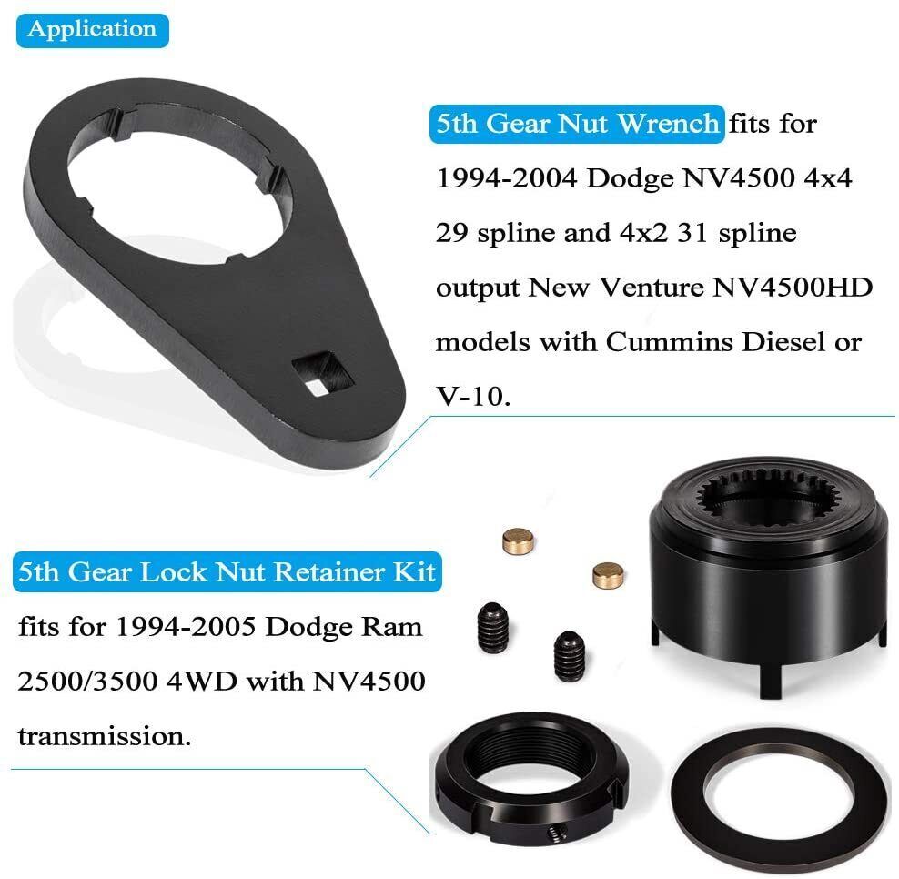 5th Gear Lock Nut Retainer Kit for Dodge Cummins NV4500 Transmission 1994-2004