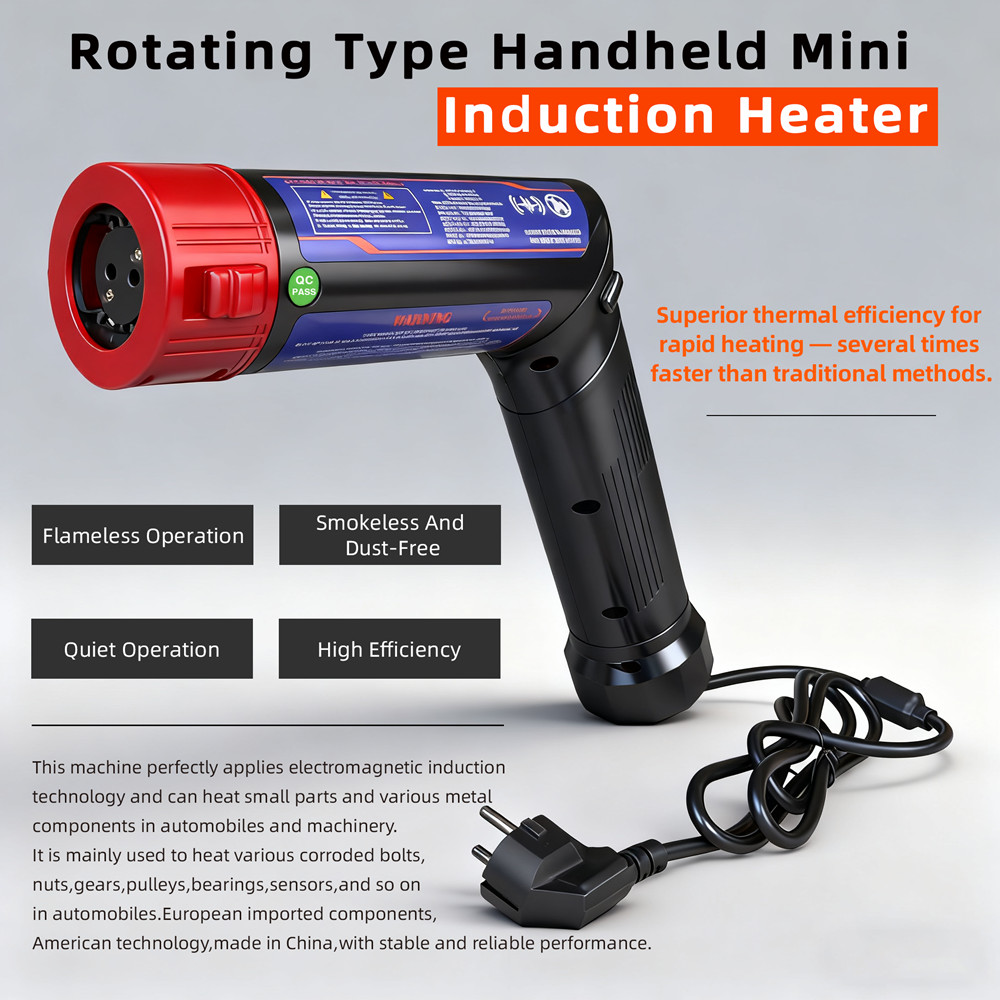 1700W Magnetic Induction Heater Kit Bolt Remover Flameless Heat Tool Free Coils