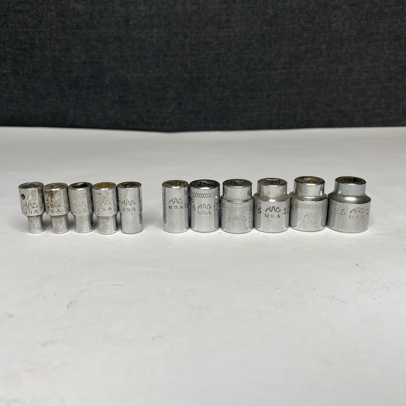 Mac Tools USA 1/4″ Drive Metric 4mm – 14mm Shallow 6-Point 11 Piece Socket Set