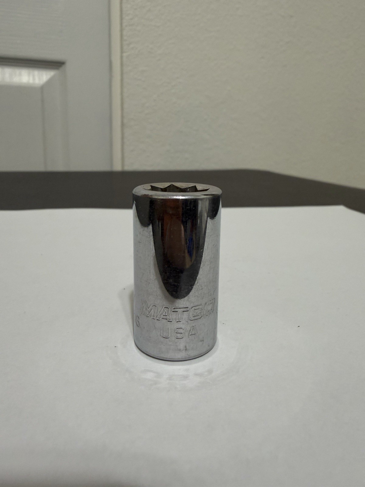 Matco 7/16″ Shallow Socket 3/8″ Drive 8 Point Double Square B148 USA Chrome