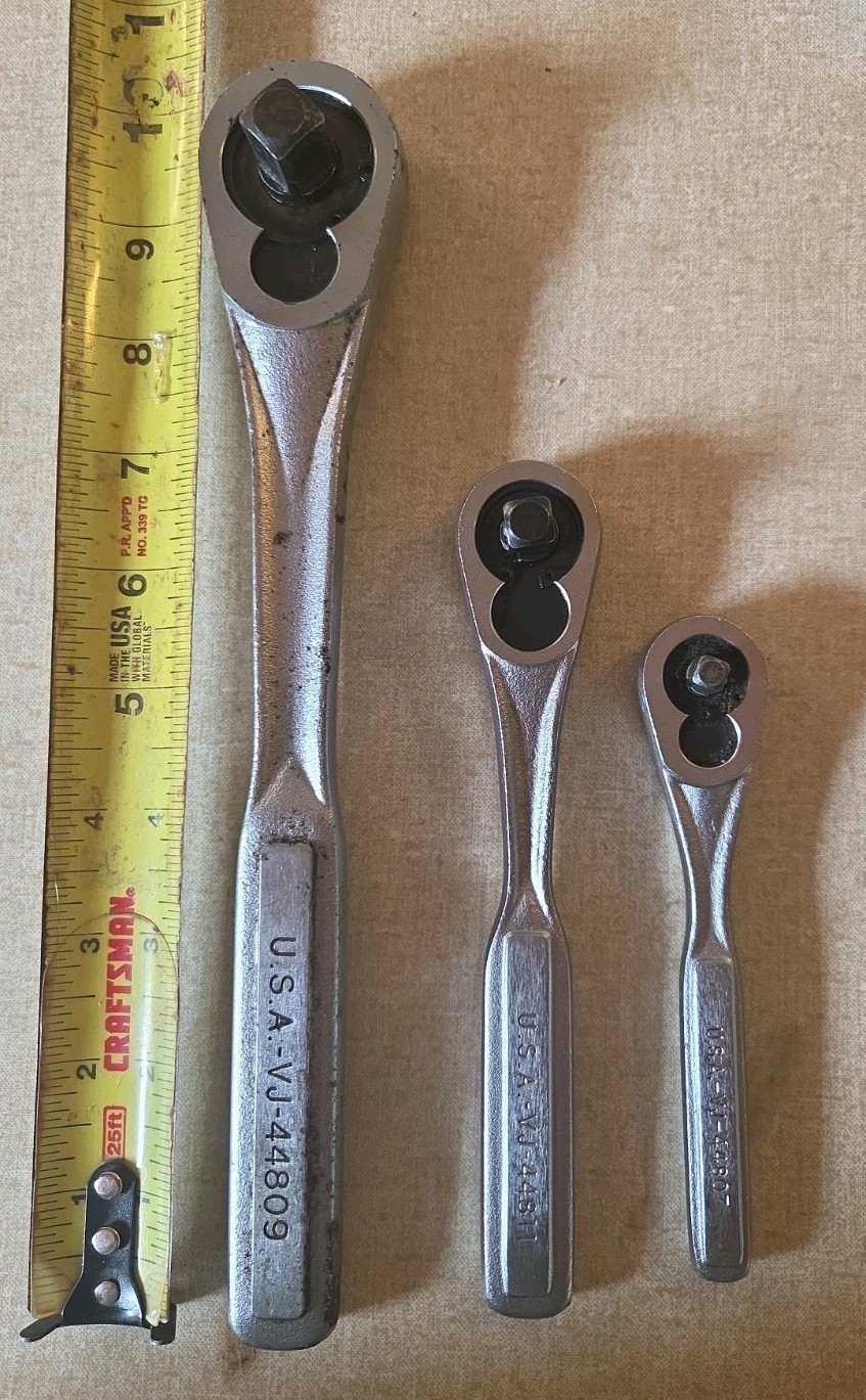 CRAFTSMAN *USA* 1/4″, 3/8″, & 1/2″ DRIVE 3-PIECE RATCHET SET 44807, 44811, 44809